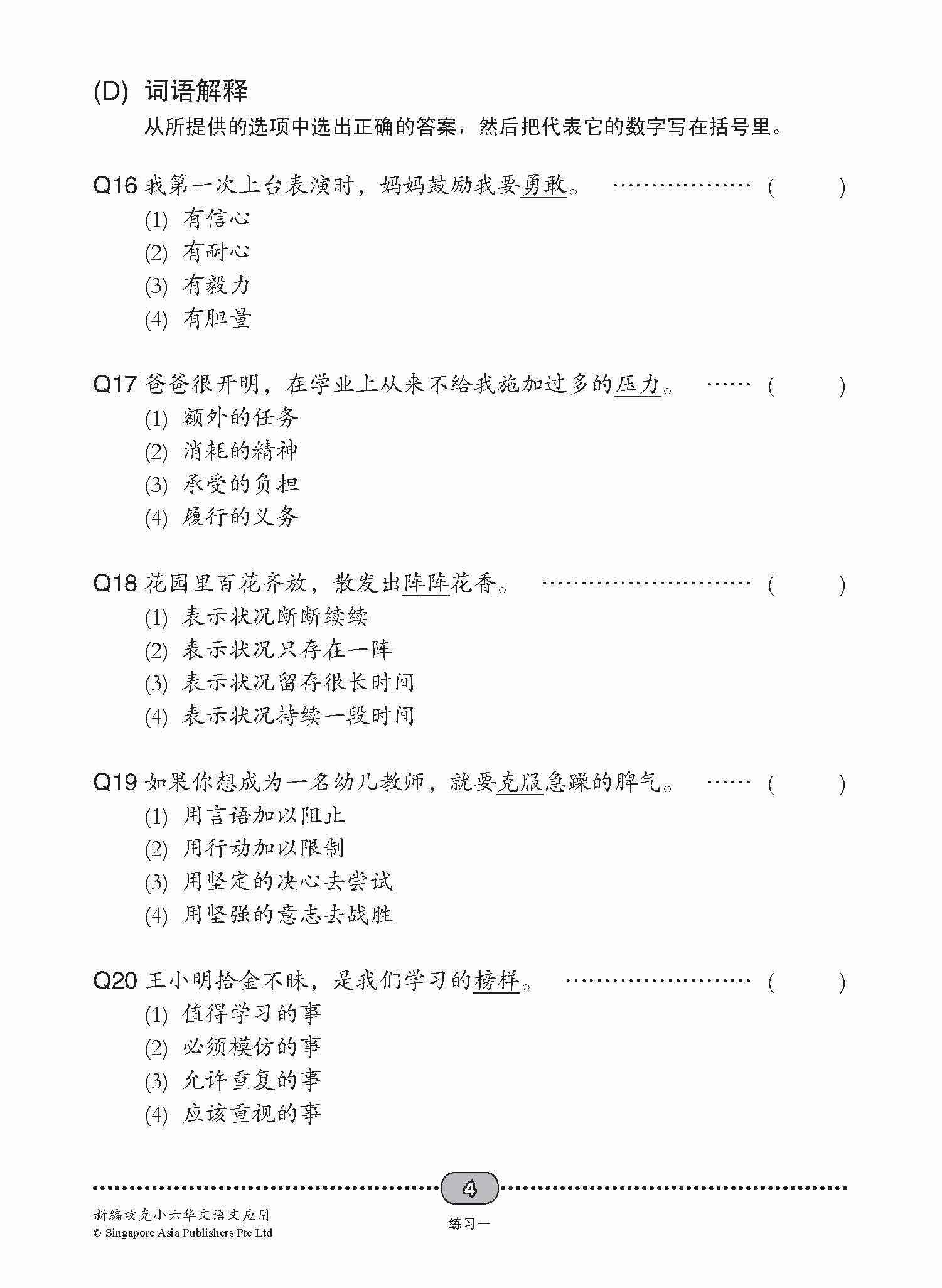 新编 攻克 小六华文 语文应用 6A/6B / Conquer Primary Six Chinese Language and Usage 6A/6B