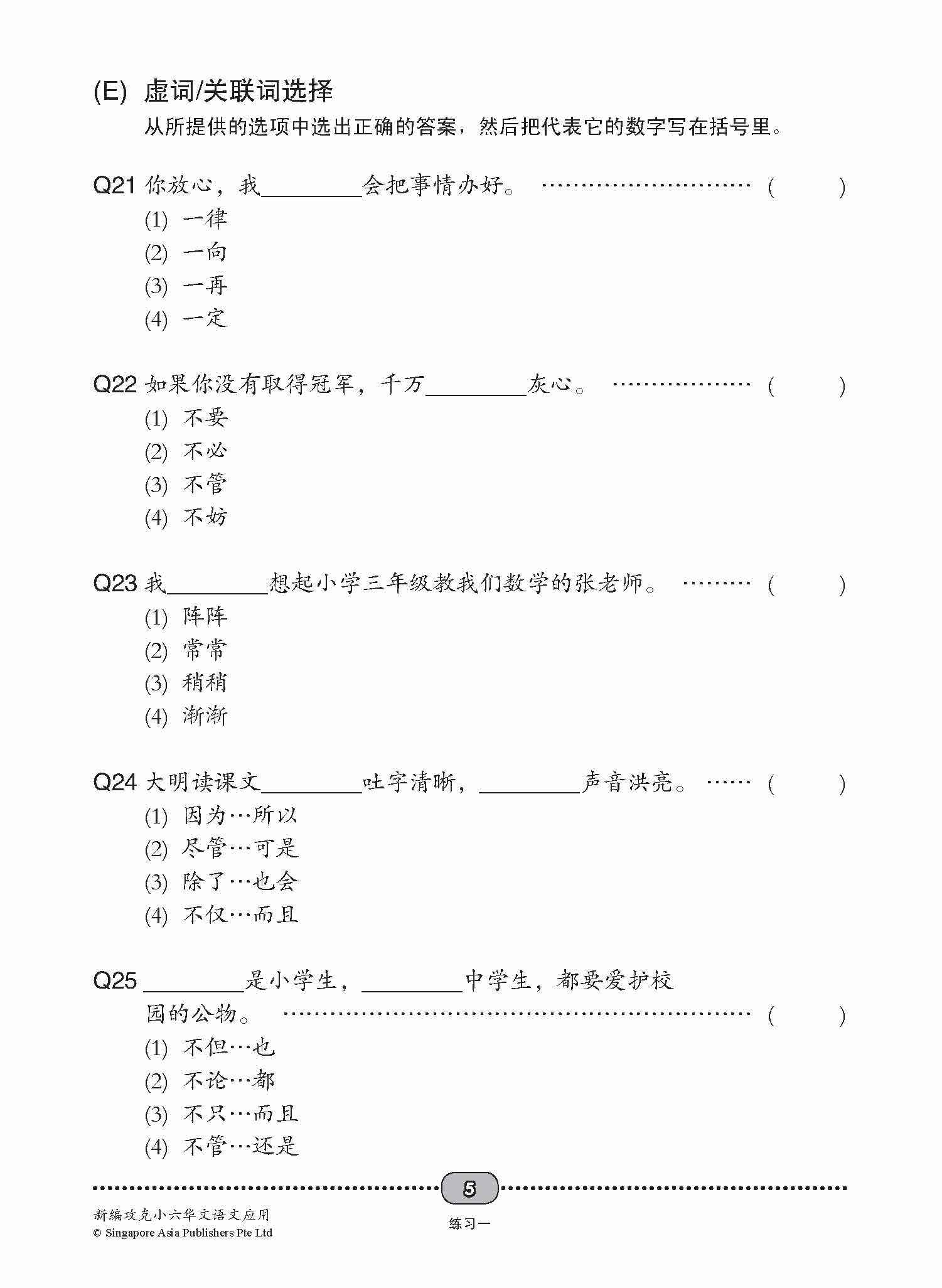 新编 攻克 小六华文 语文应用 6A/6B / Conquer Primary Six Chinese Language and Usage 6A/6B