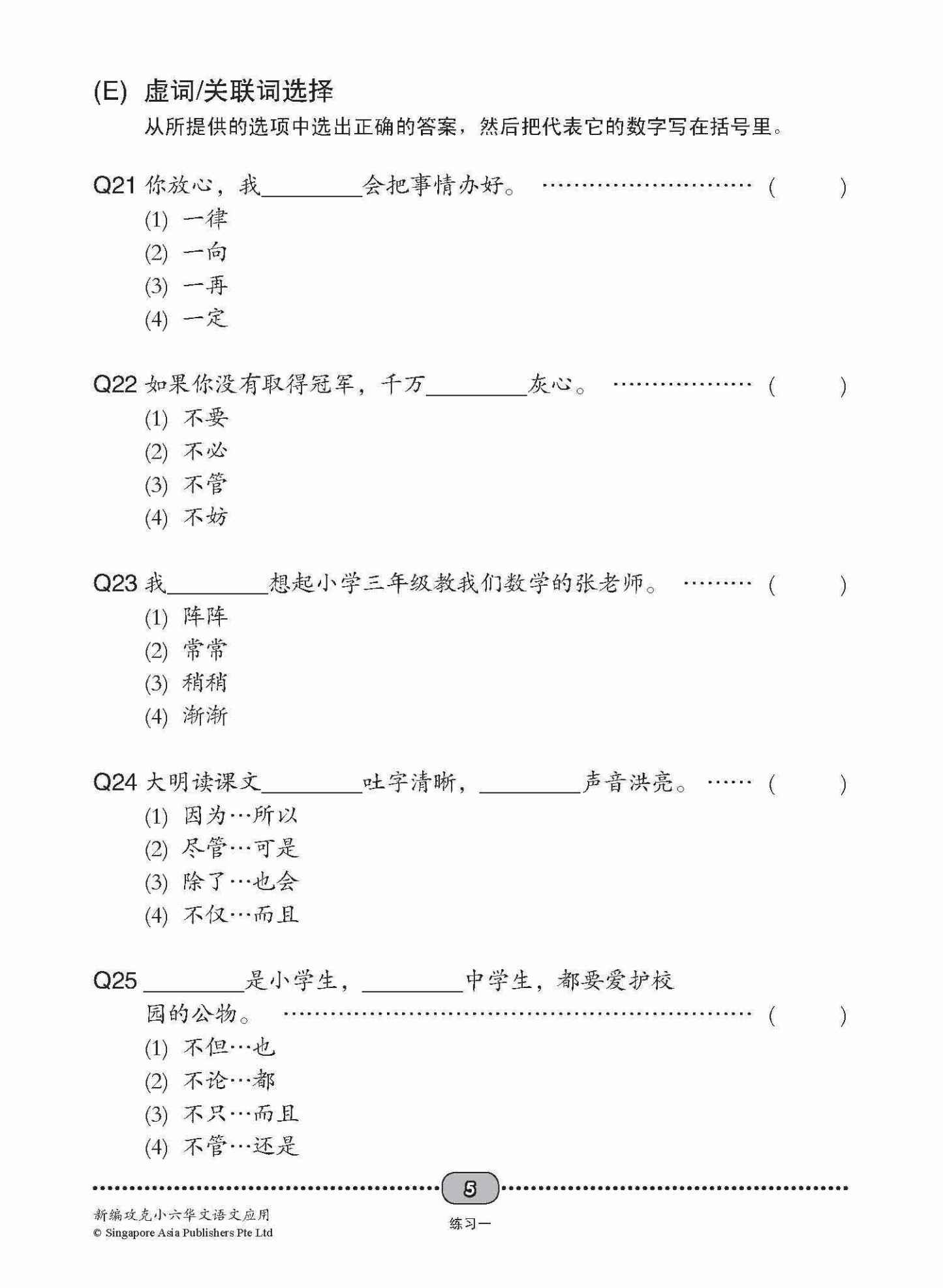新编 攻克 小六华文 语文应用 6A/6B / Conquer Primary Six Chinese Language and Usage 6A/6B