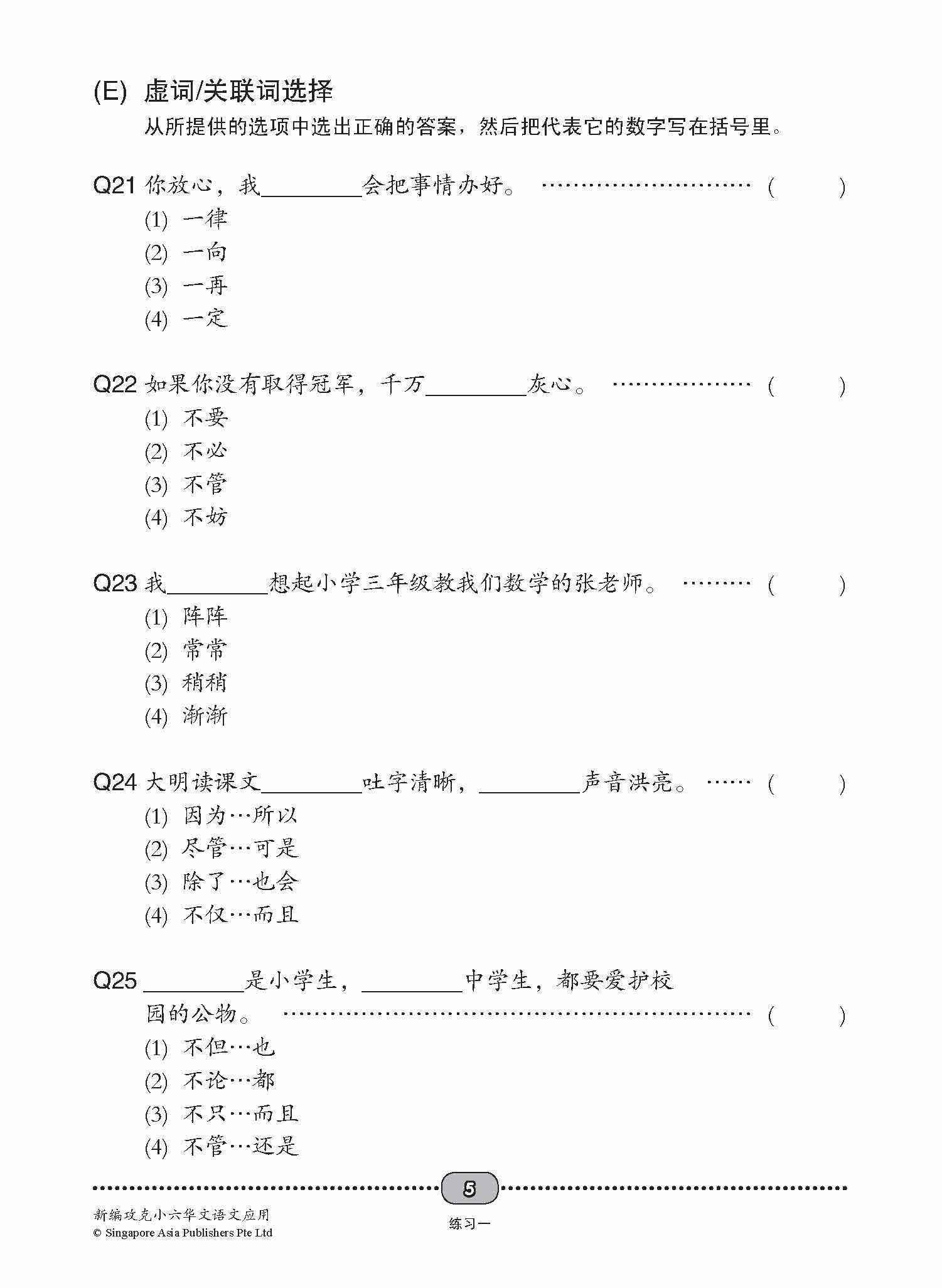 新编 攻克 小六华文 语文应用 6A/6B / Conquer Primary Six Chinese Language and Usage 6A/6B