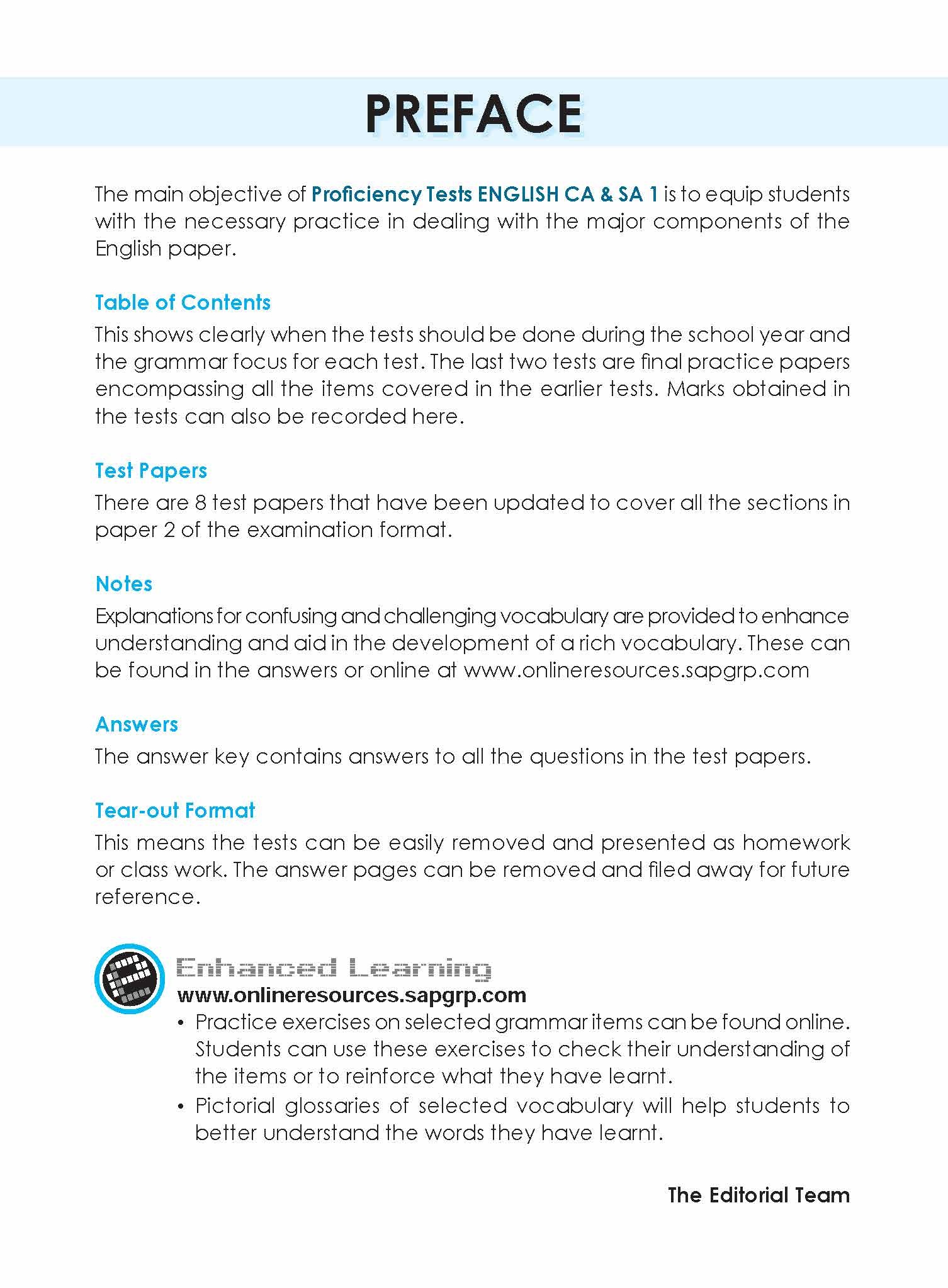Proficiency Tests English Continual Assessment & Semestral Assessment 1