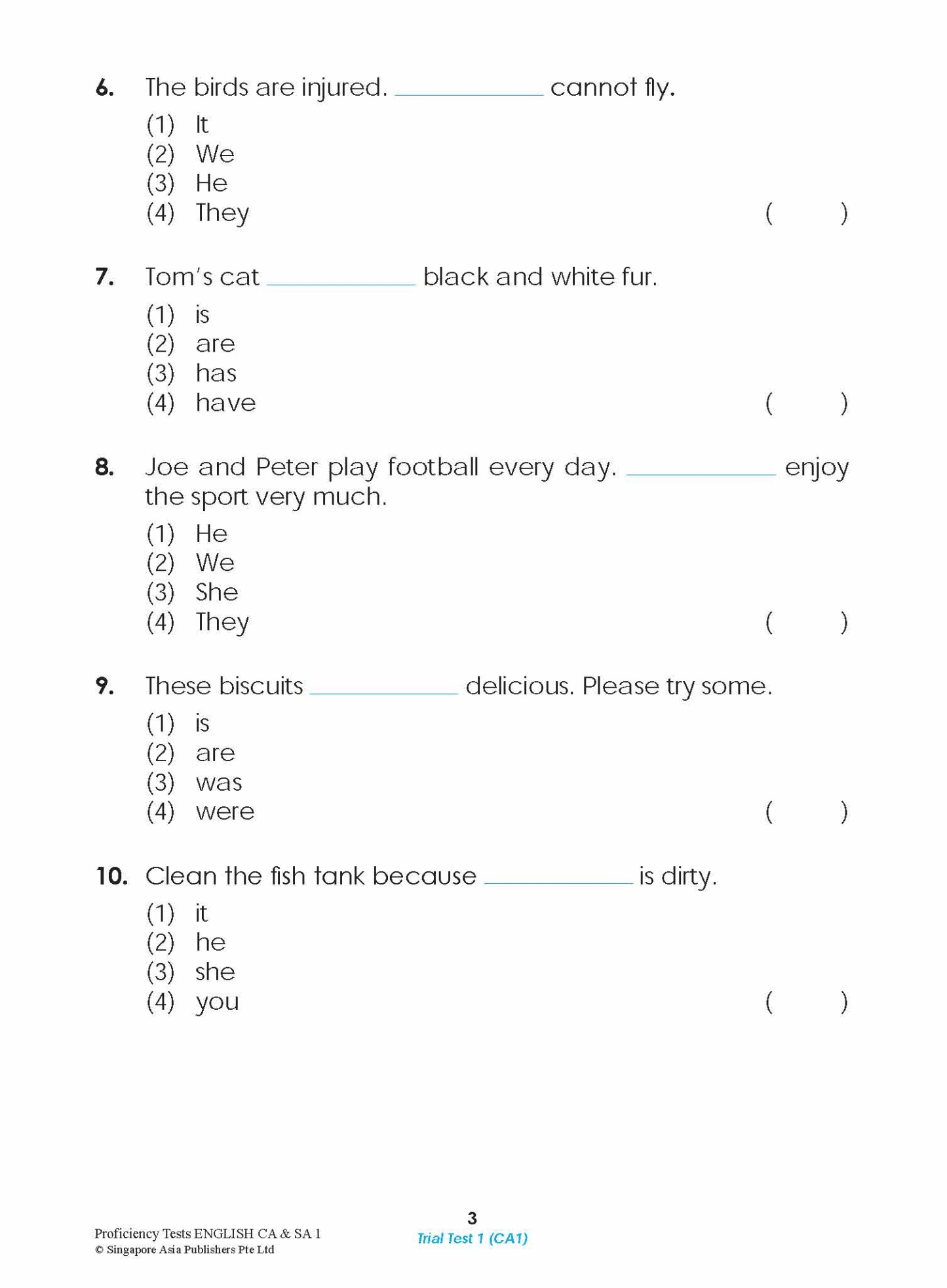 Proficiency Tests English Continual Assessment & Semestral Assessment 1