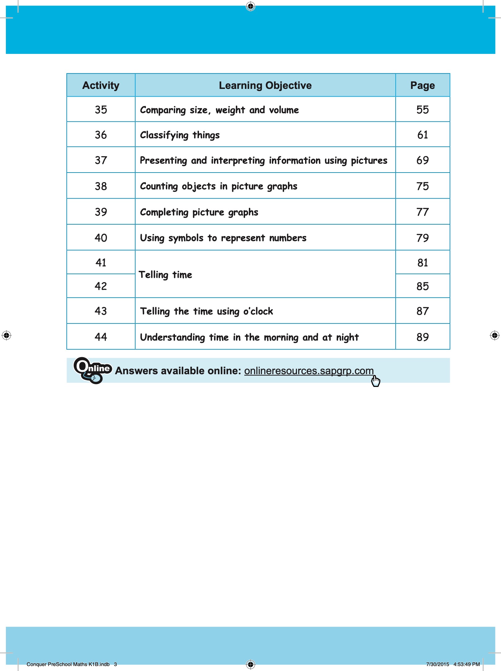 Conquer Pre-School Mathematics K1B