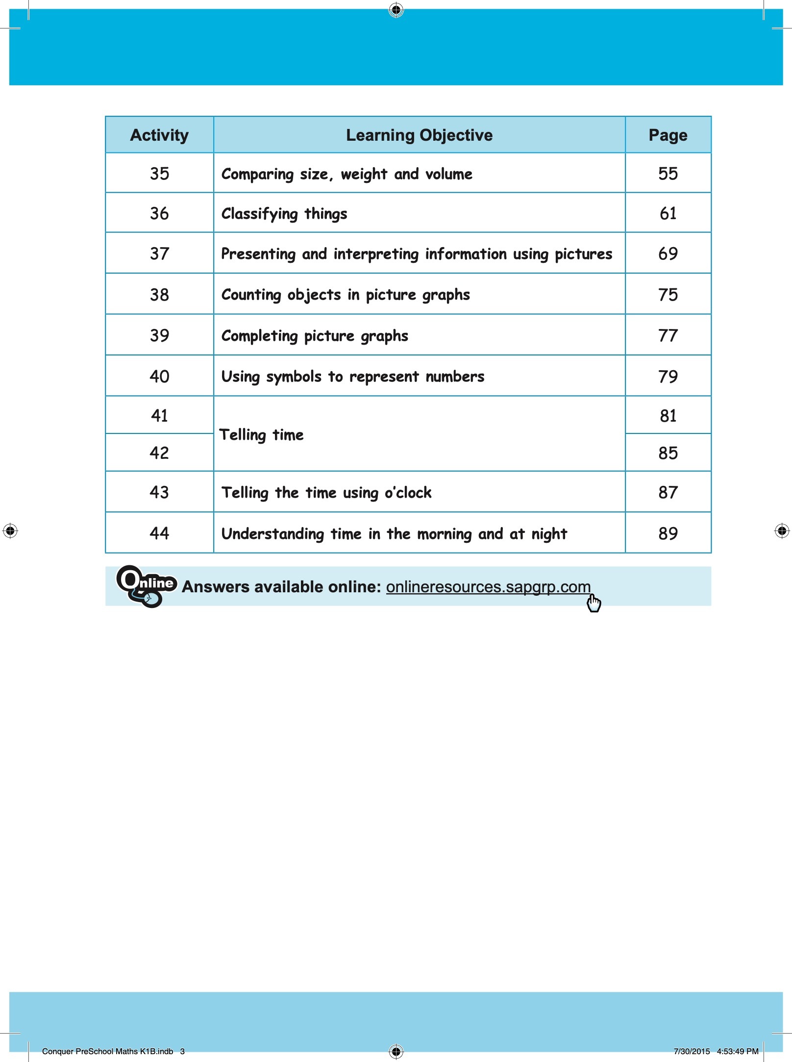 Conquer Pre-School Mathematics K1B