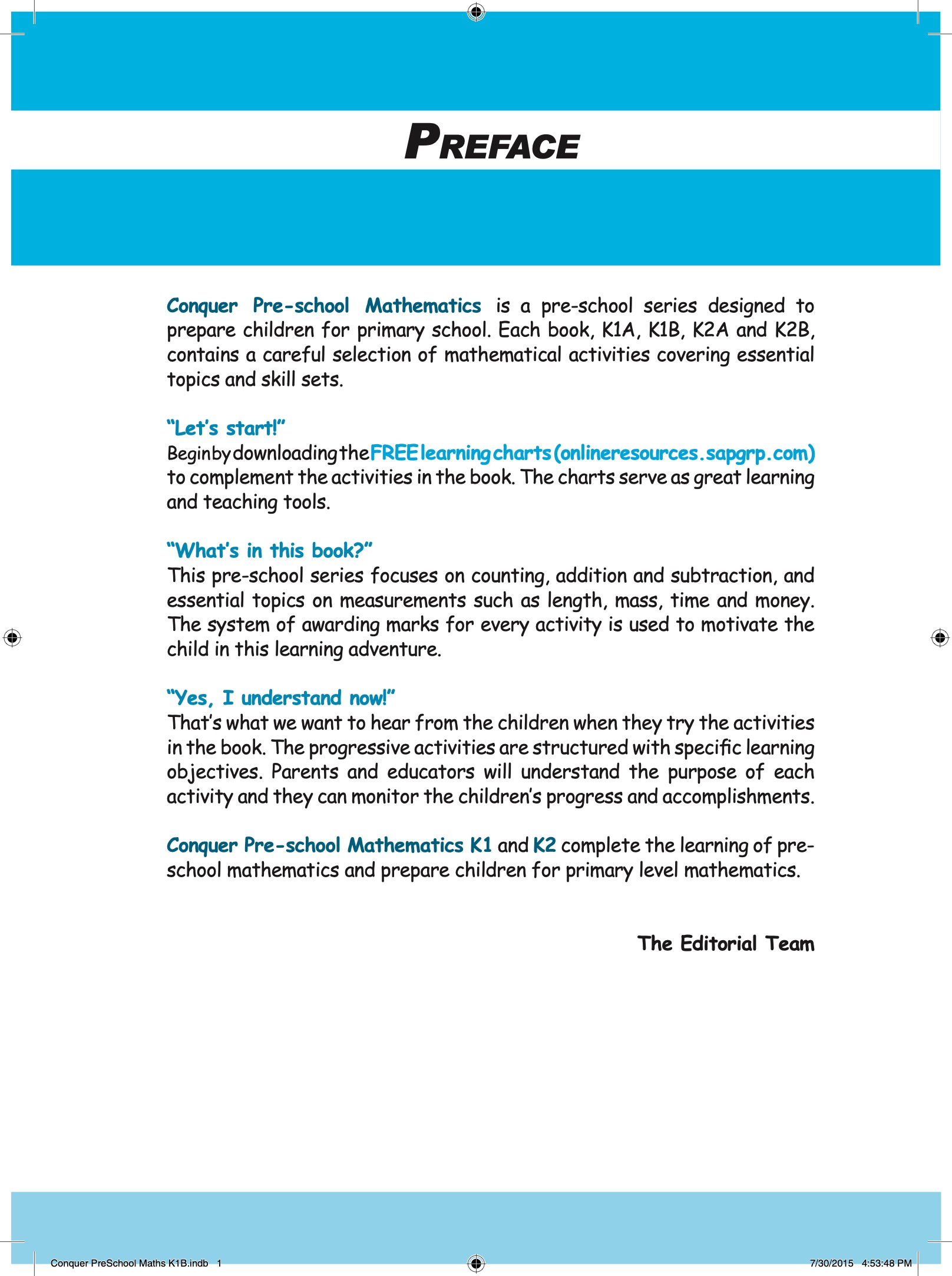 Conquer Pre-School Mathematics K1B