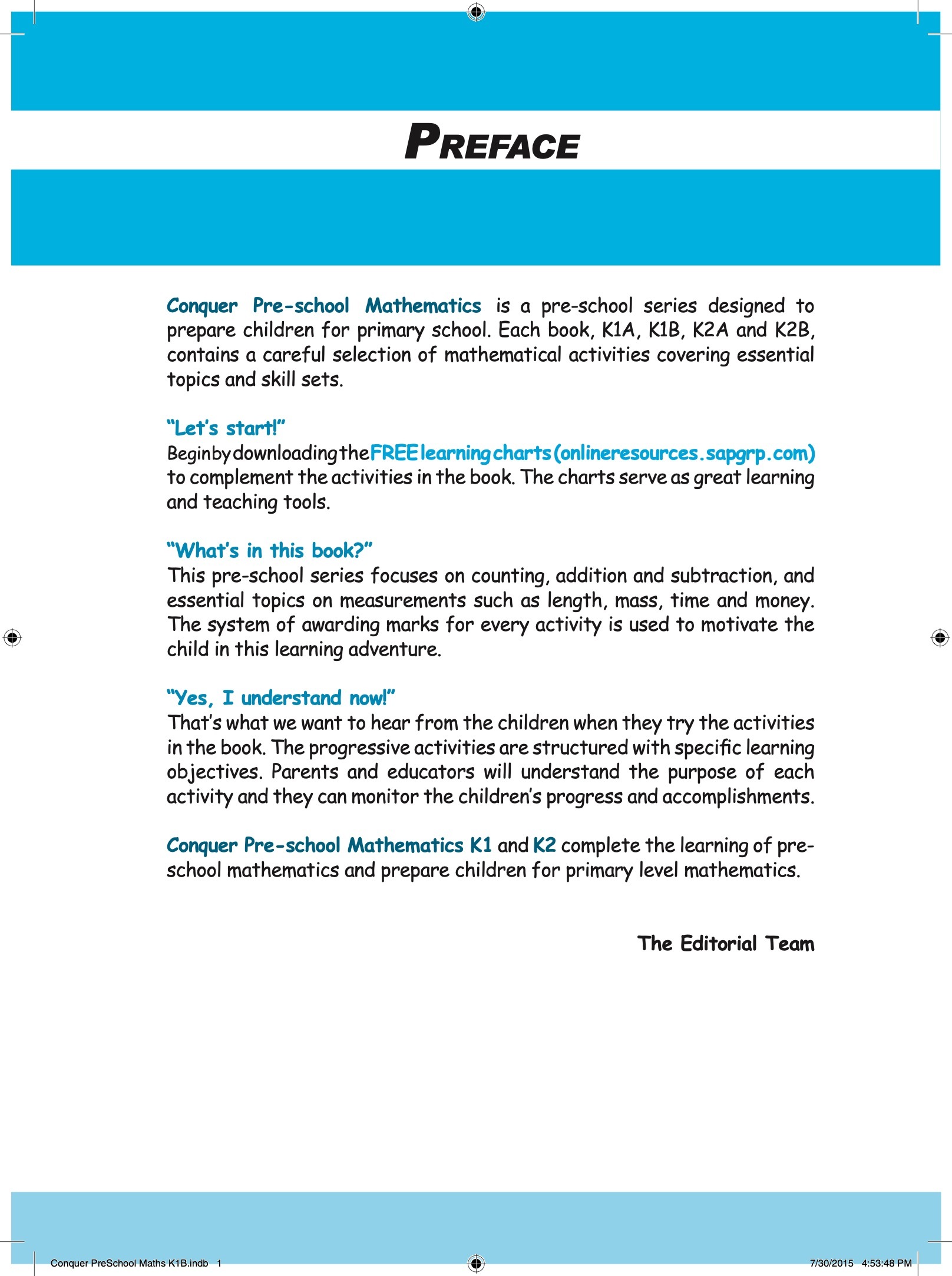 Conquer Pre-School Mathematics K1B