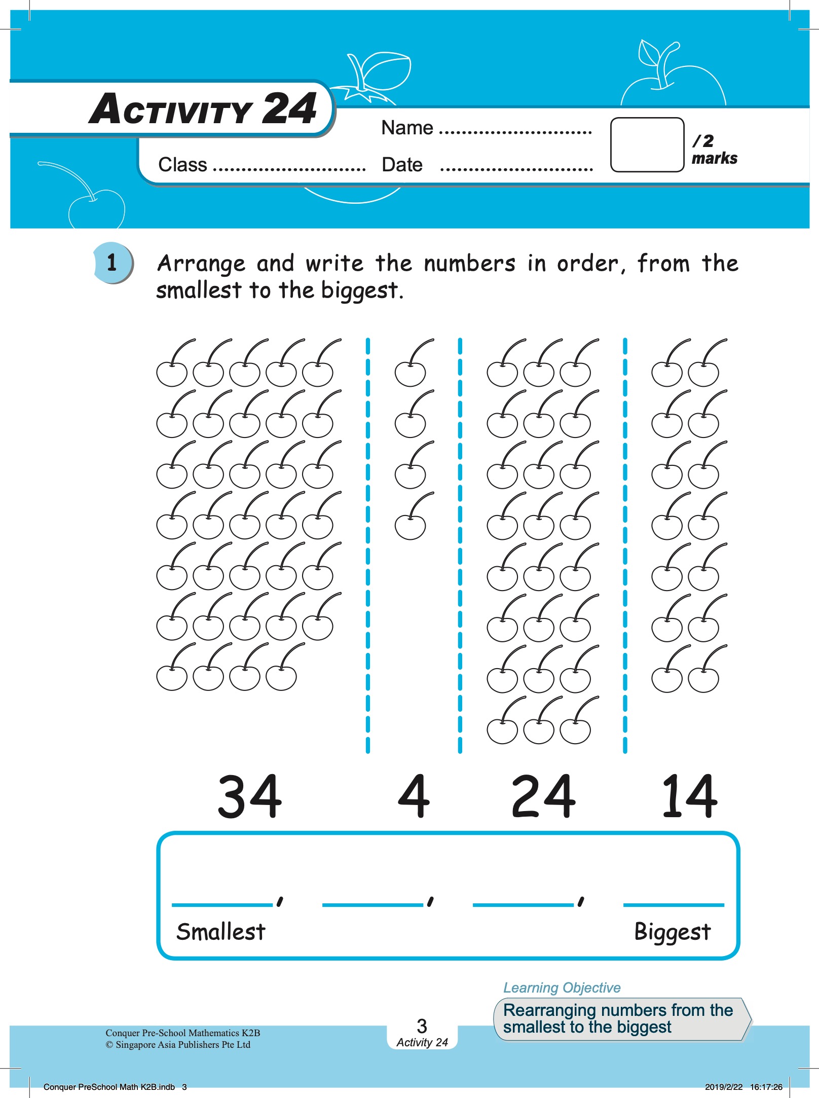 Conquer Pre-School Mathematics Kindergarten 2B