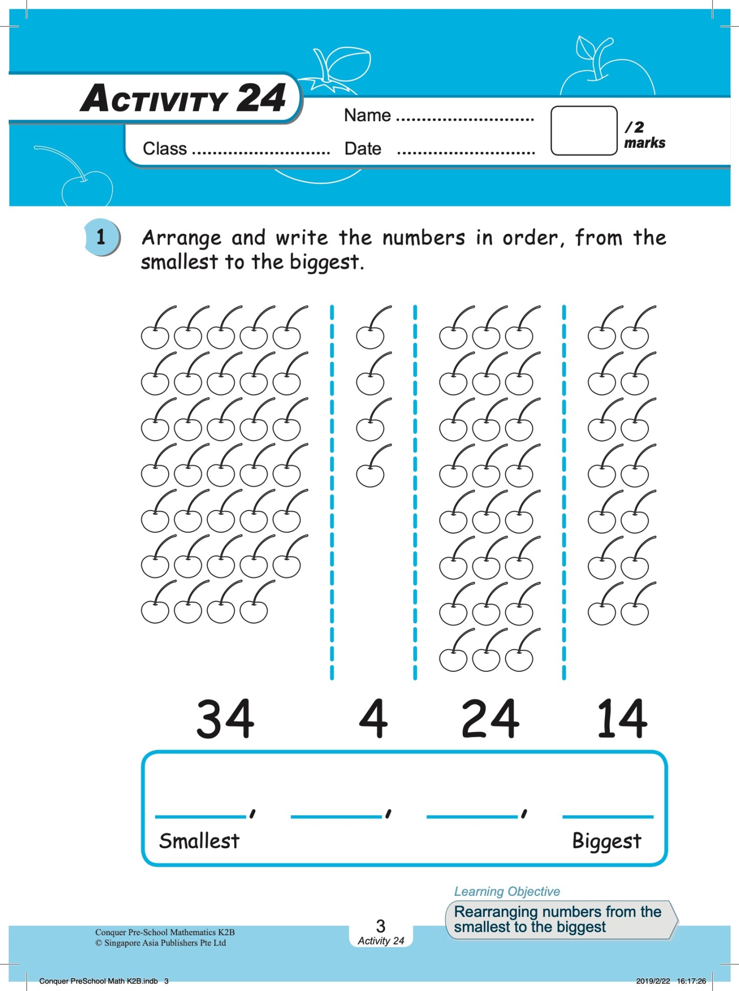 Conquer Pre-School Mathematics Kindergarten 2B