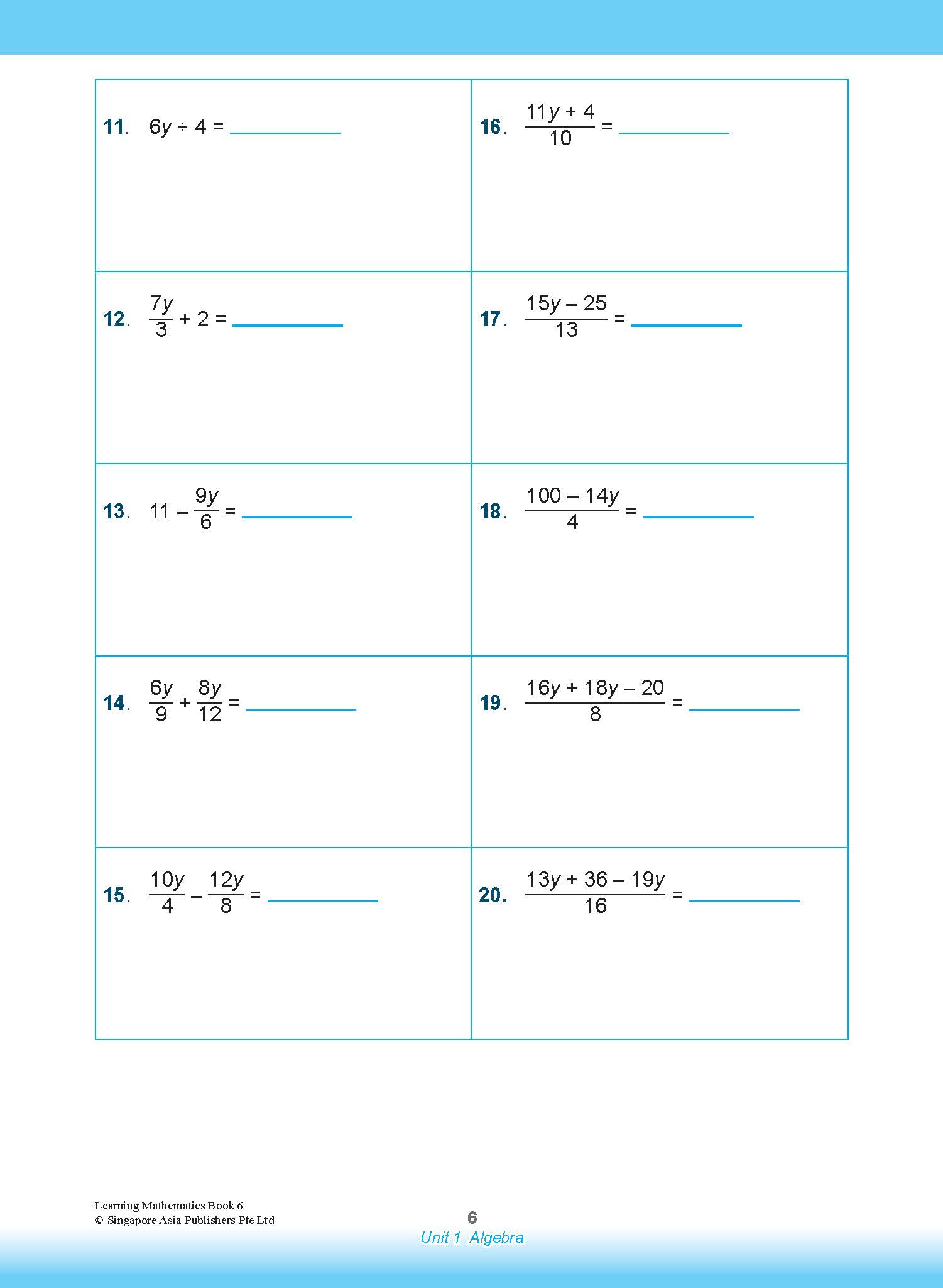 Learning Mathematics For Primary Levels 6 + Geniebook