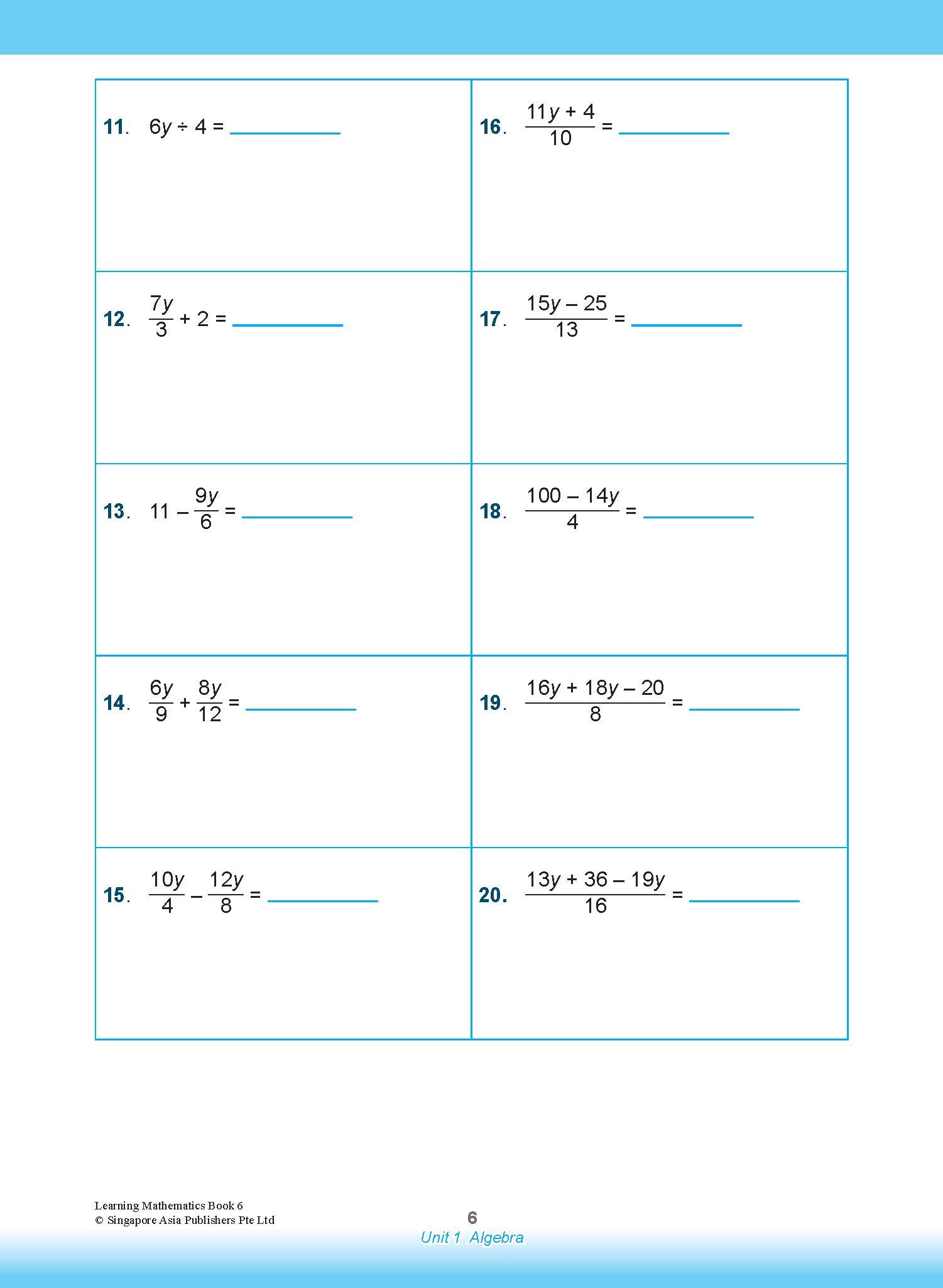 Learning Mathematics For Primary Levels 6 + Geniebook