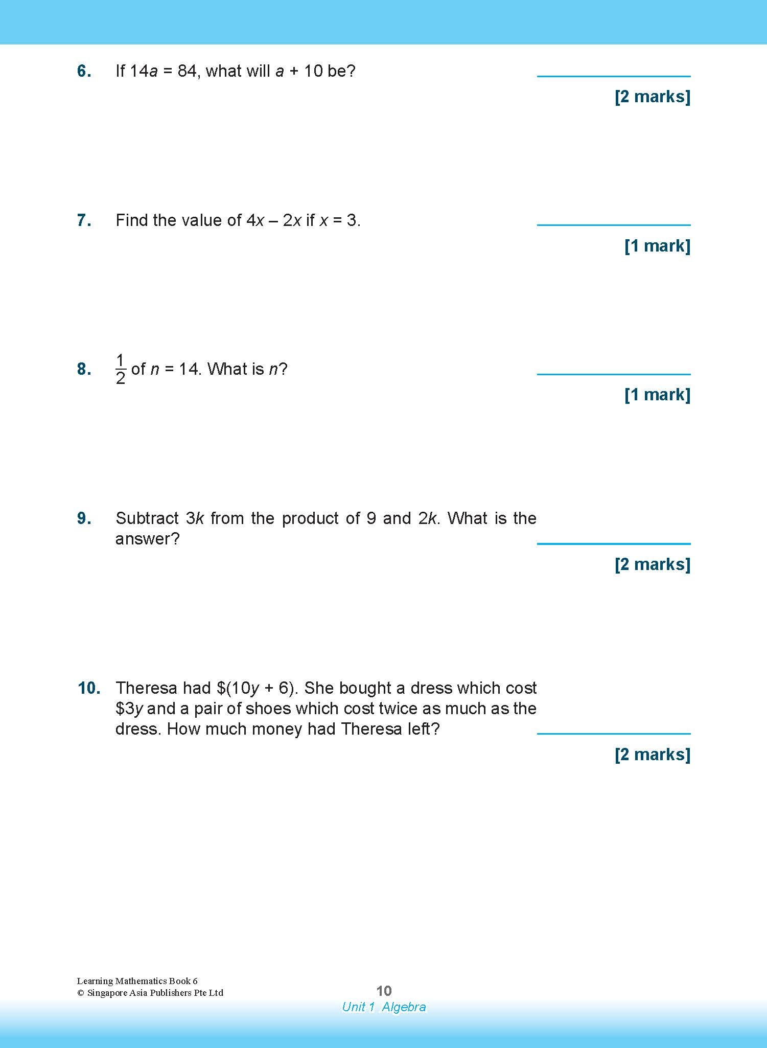 Learning Mathematics For Primary Levels 6 + Geniebook