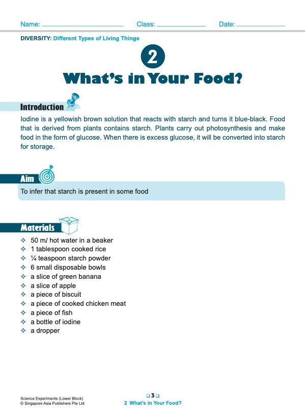 SCIENCE EXPERIMENTS INVESTIGATE . OBSERVE . EVALUATE Lower Block 3/4