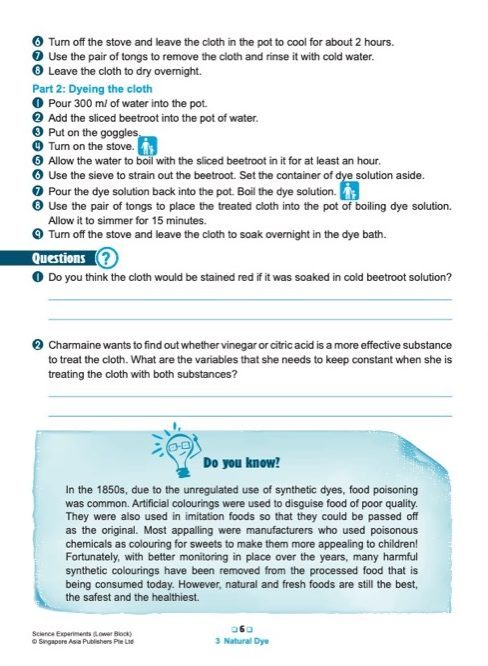 SCIENCE EXPERIMENTS INVESTIGATE . OBSERVE . EVALUATE Lower Block 3/4