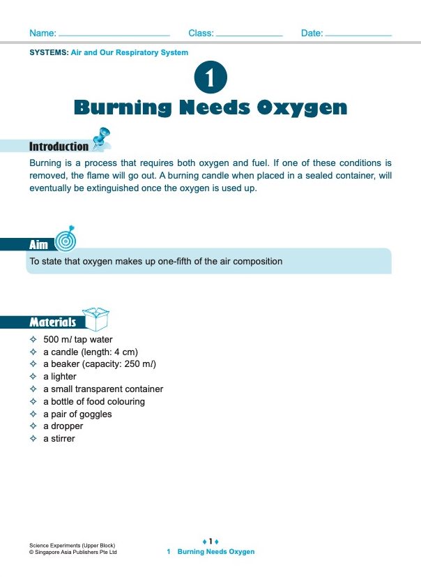 SCIENCE EXPERIMENTS INVESTIGATE . OBSERVE . EVALUATE Upper Block 5/6