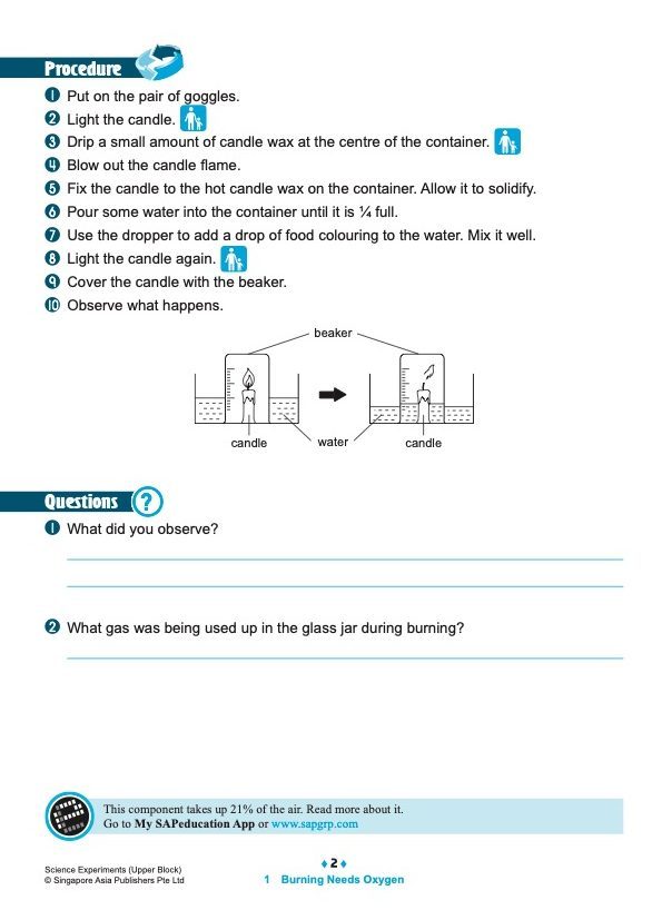 SCIENCE EXPERIMENTS INVESTIGATE . OBSERVE . EVALUATE Upper Block 5/6