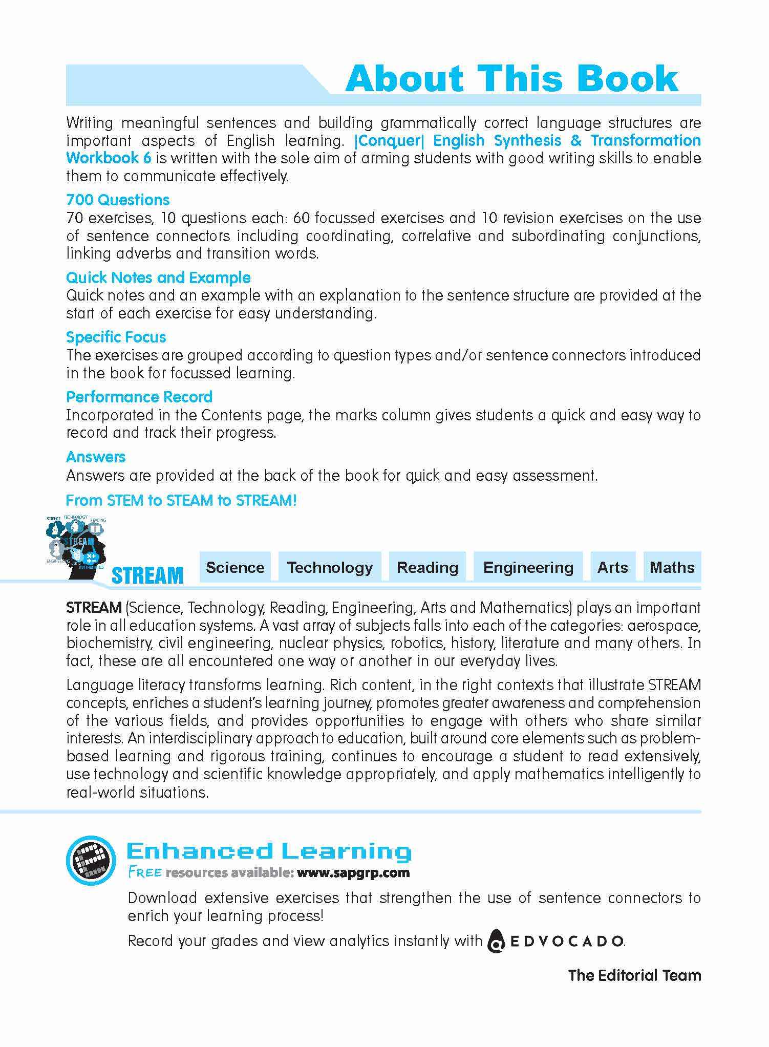 Conquer English Synthesis & Transformation Workbook 6