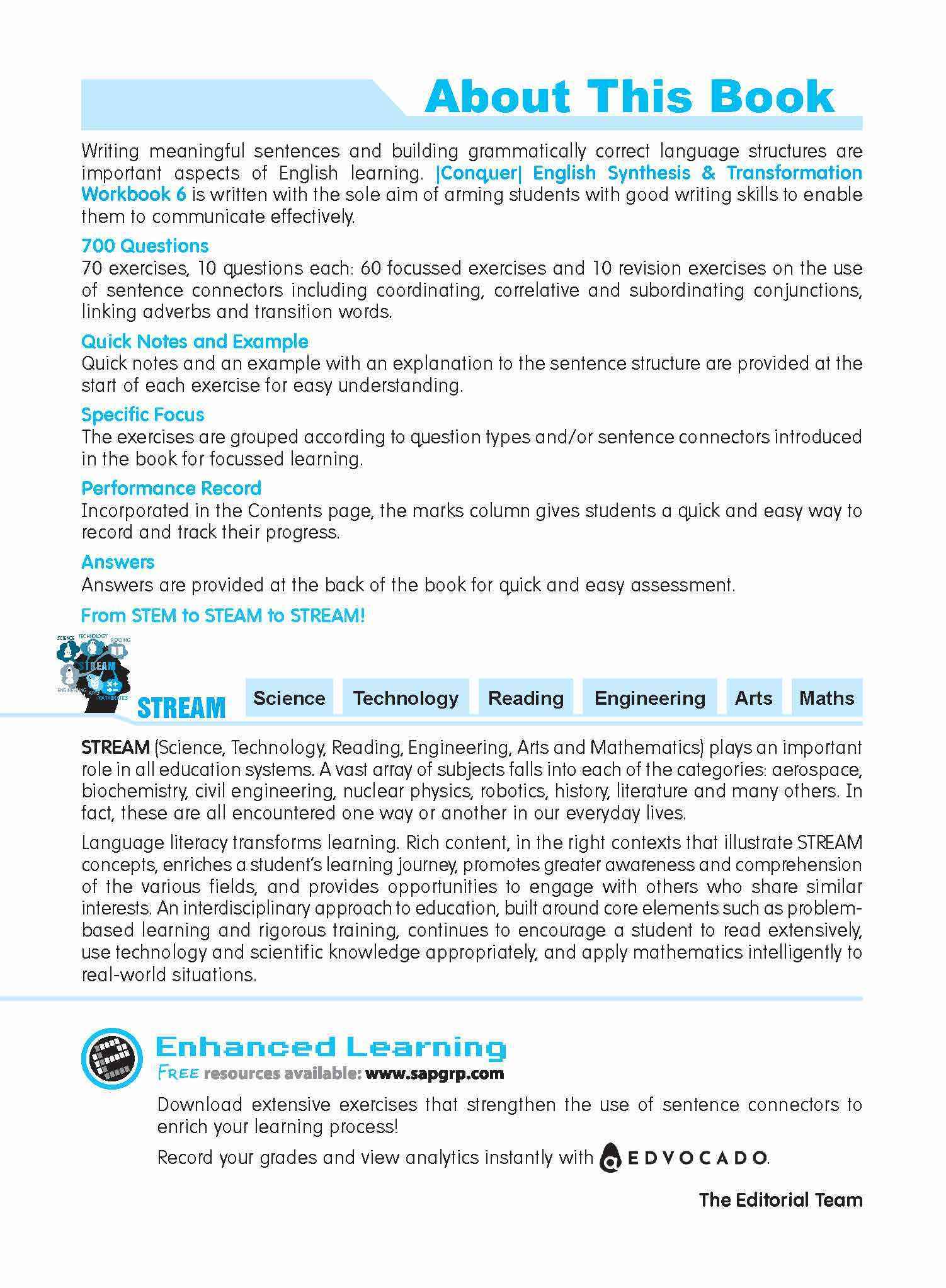 Conquer English Synthesis & Transformation Workbook 6