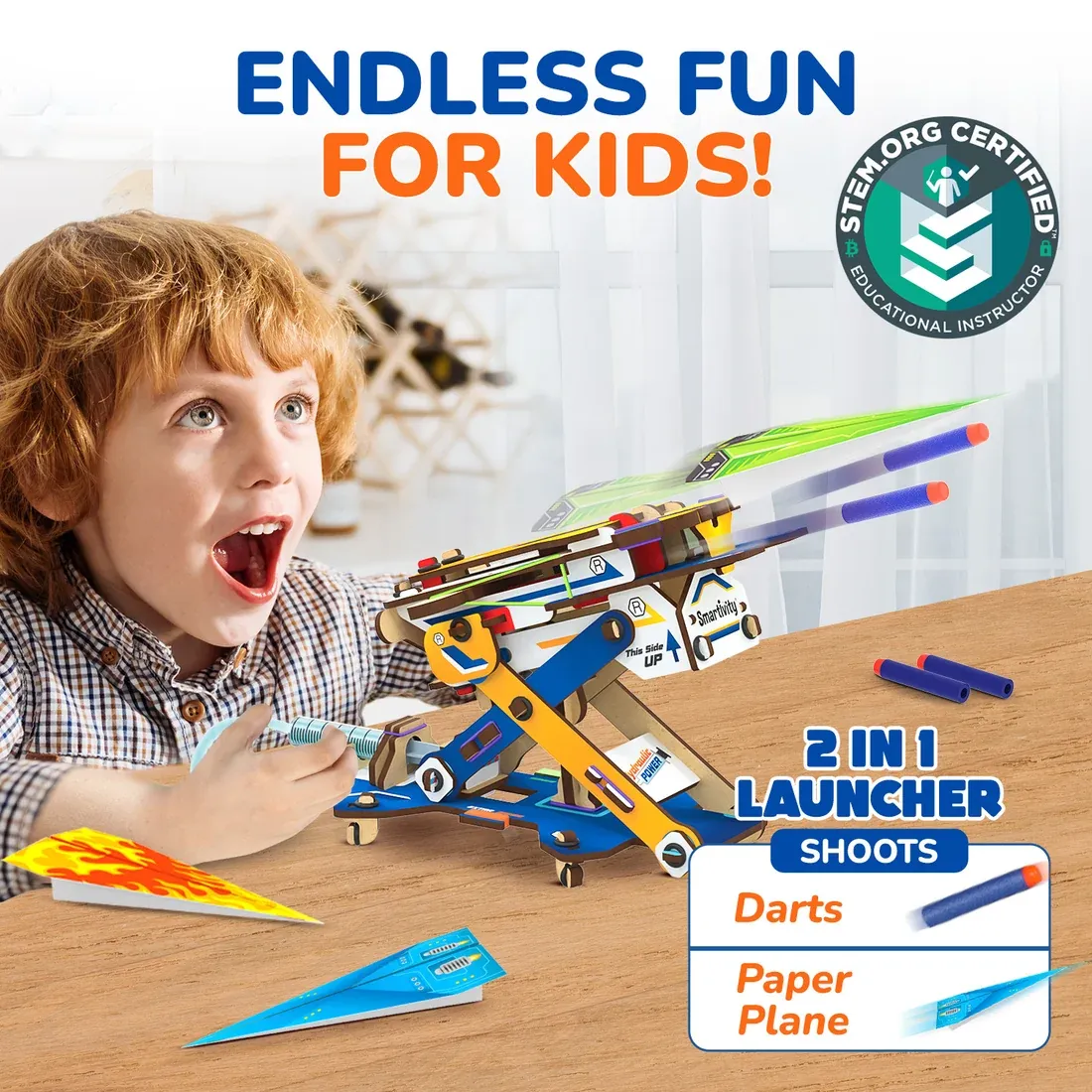 Hydraulic Plane Launcher | Build-It-Yourself STEAM Toy | Learning Activities Inside | 6 + Years