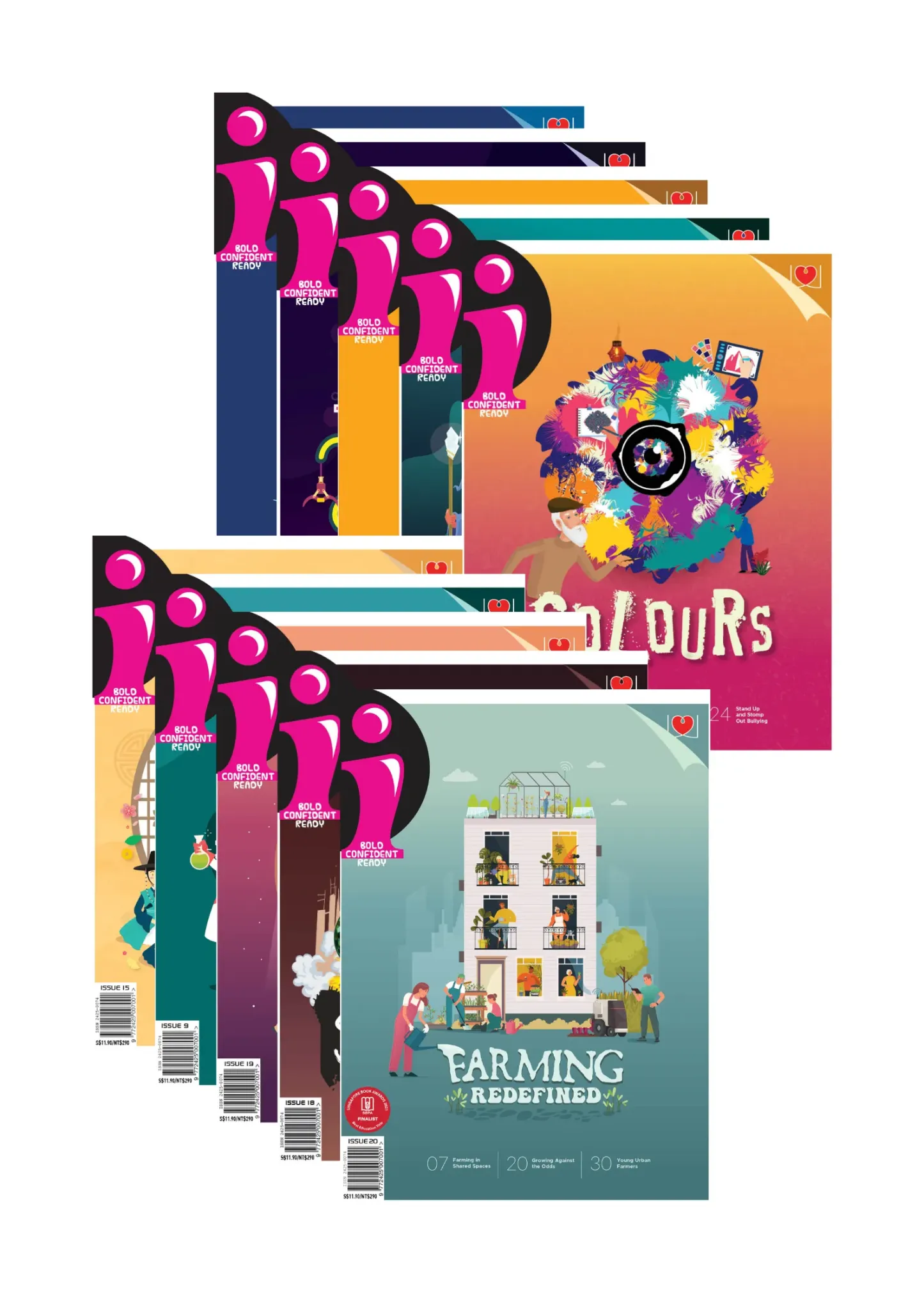 i Magazine Full Suite Collection: 10 single issues (for 10+ y/o) - (SET E)