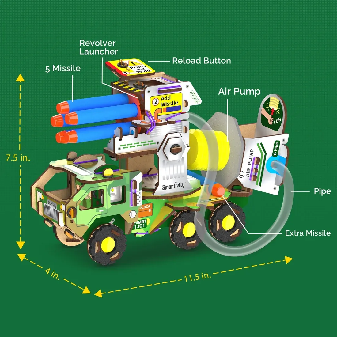 Missile Truck | DIY STEM Construction Toy | 8 + Years