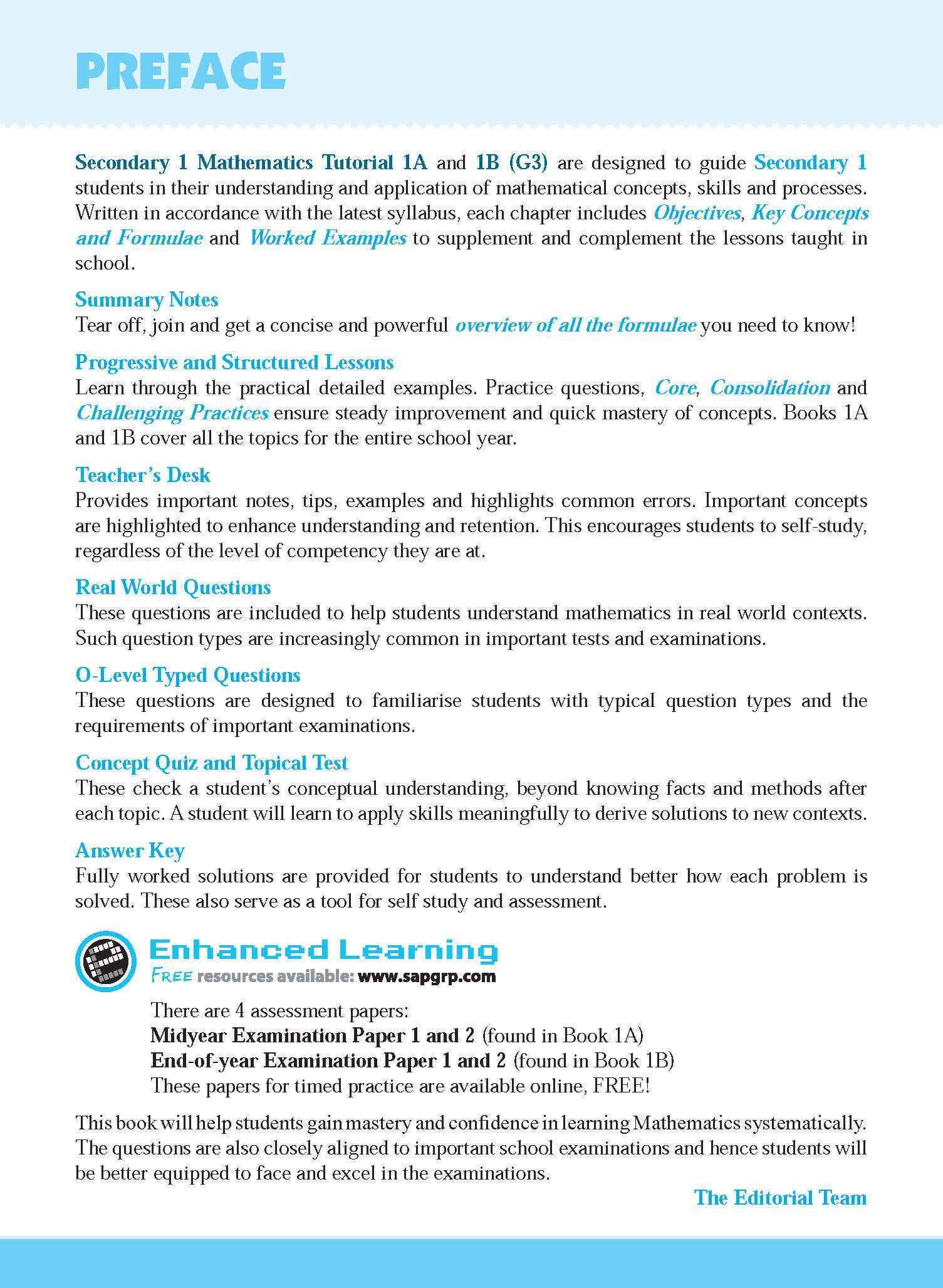 Secondary 1 Mathematics Tutorial 1A [G3]