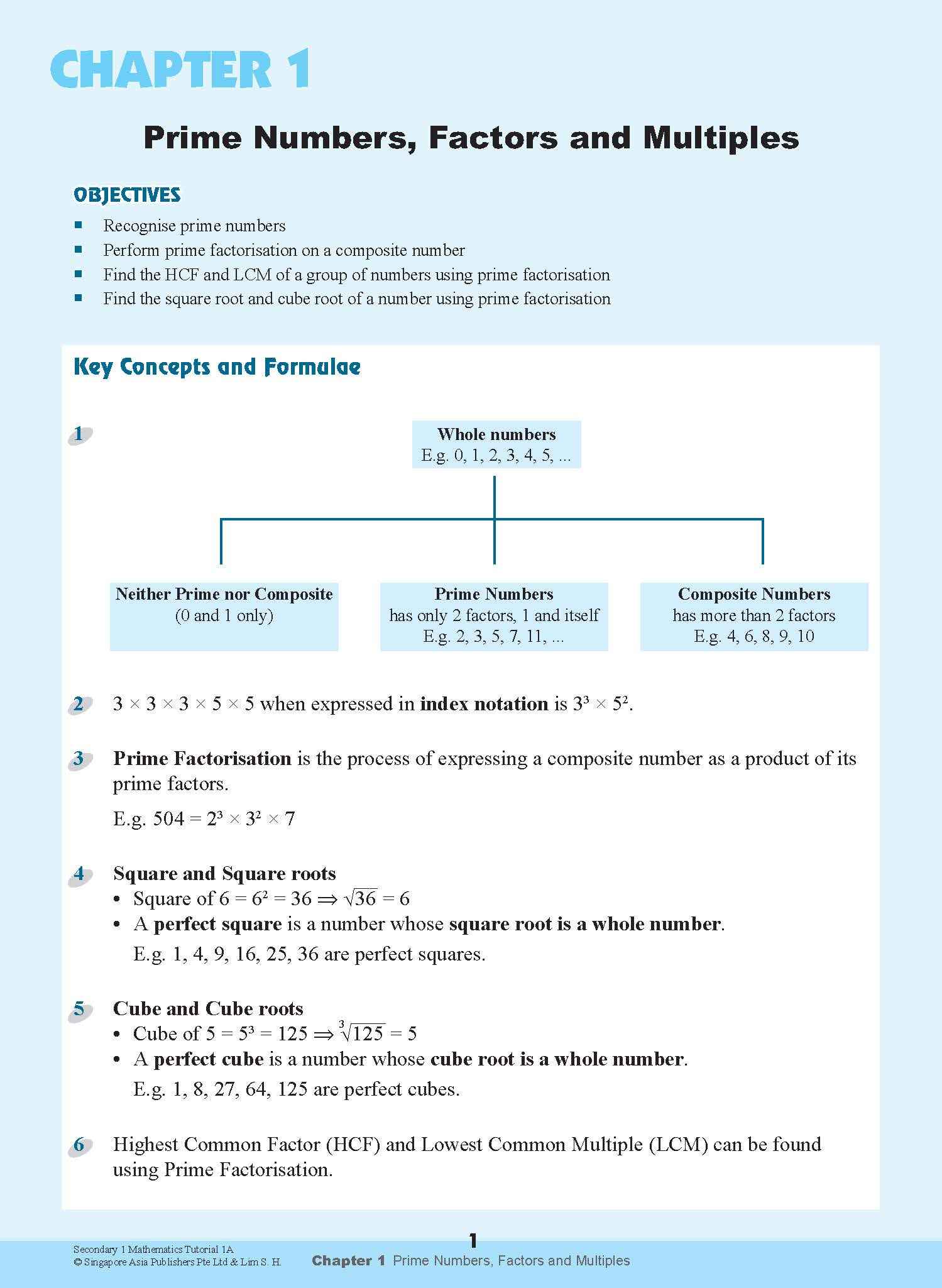 Secondary 1 Mathematics Tutorial 1A [G3]