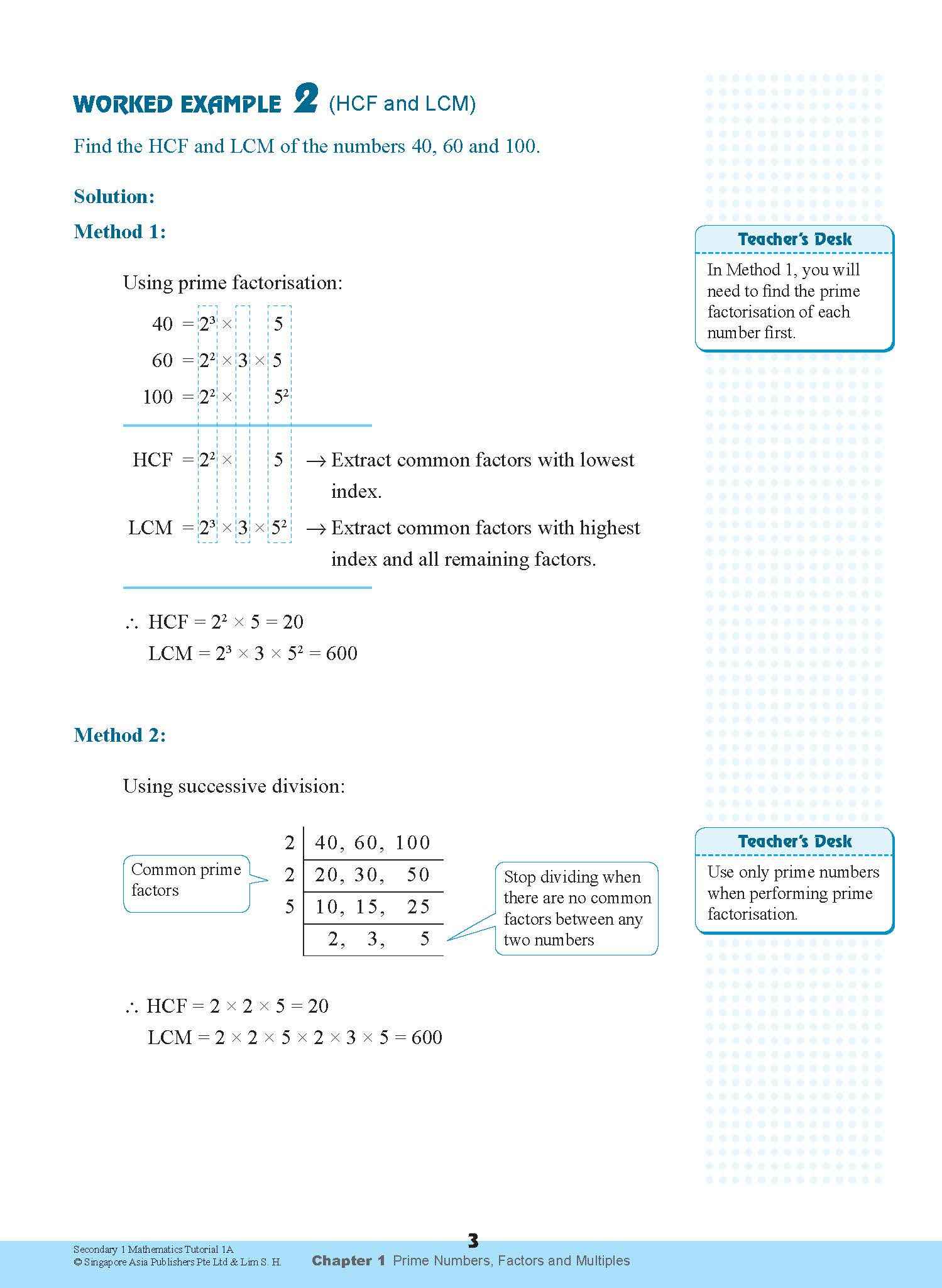 Secondary 1 Mathematics Tutorial 1A [G3]