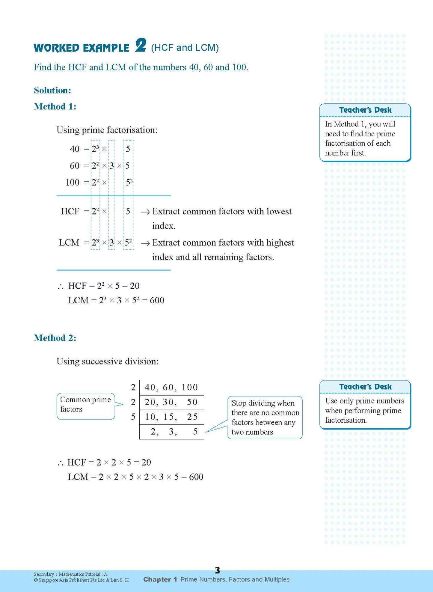 Secondary 1 Mathematics Tutorial 1A [G3]