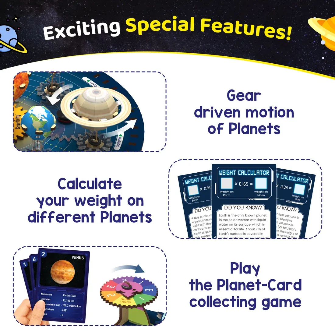 Solar System | Gear-Driven Planets Model I 8-14 Years