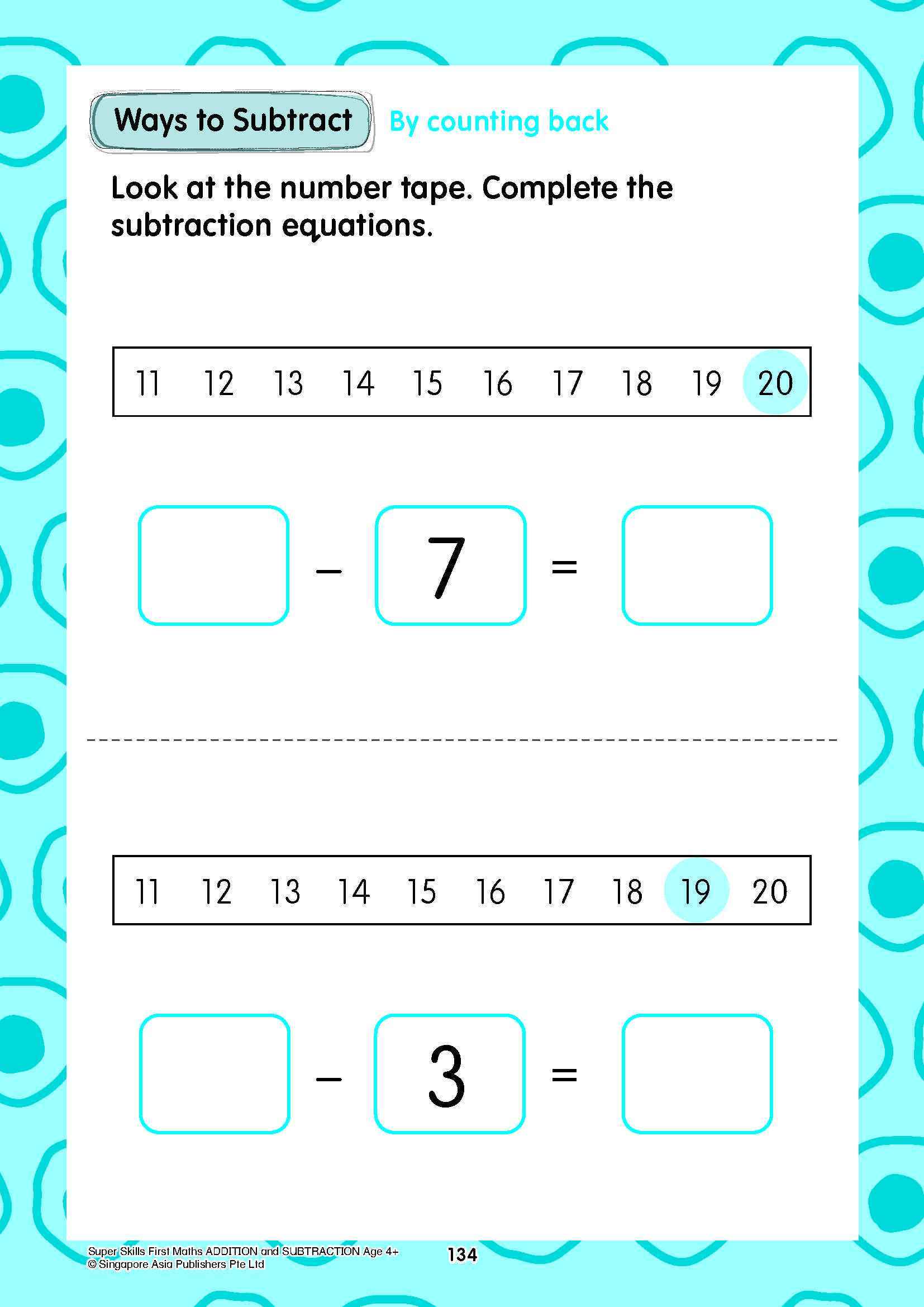Super Skills First Maths ADDITION and SUBTRACTION (Age 4+ Years)