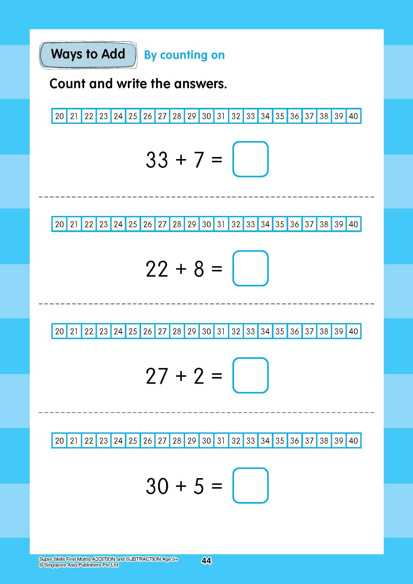 Super Skills First Maths ADDITION and SUBTRACTION (Age 5+ Years)