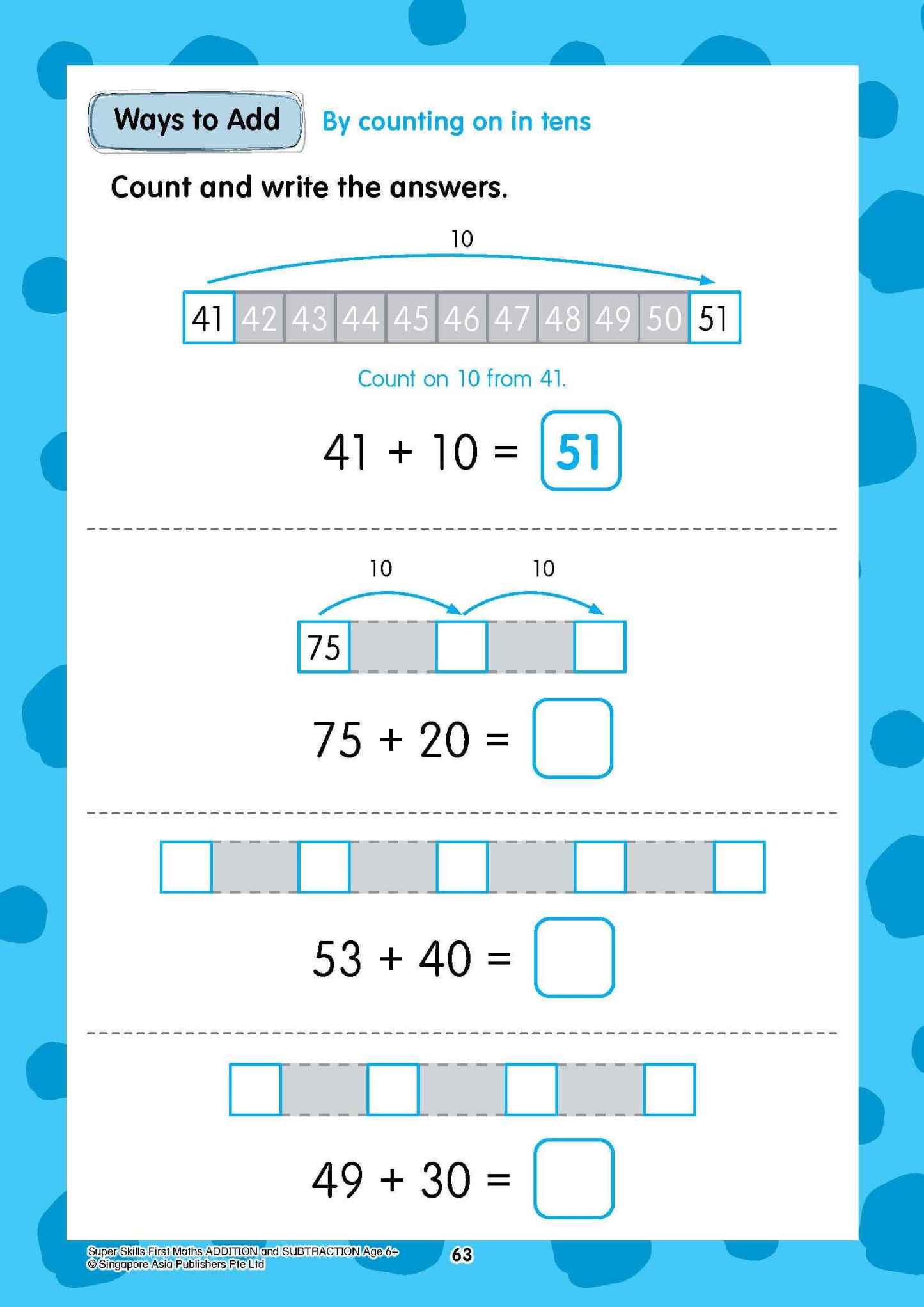 Super Skills First Maths ADDITION and SUBTRACTION (Age 6+ Years)