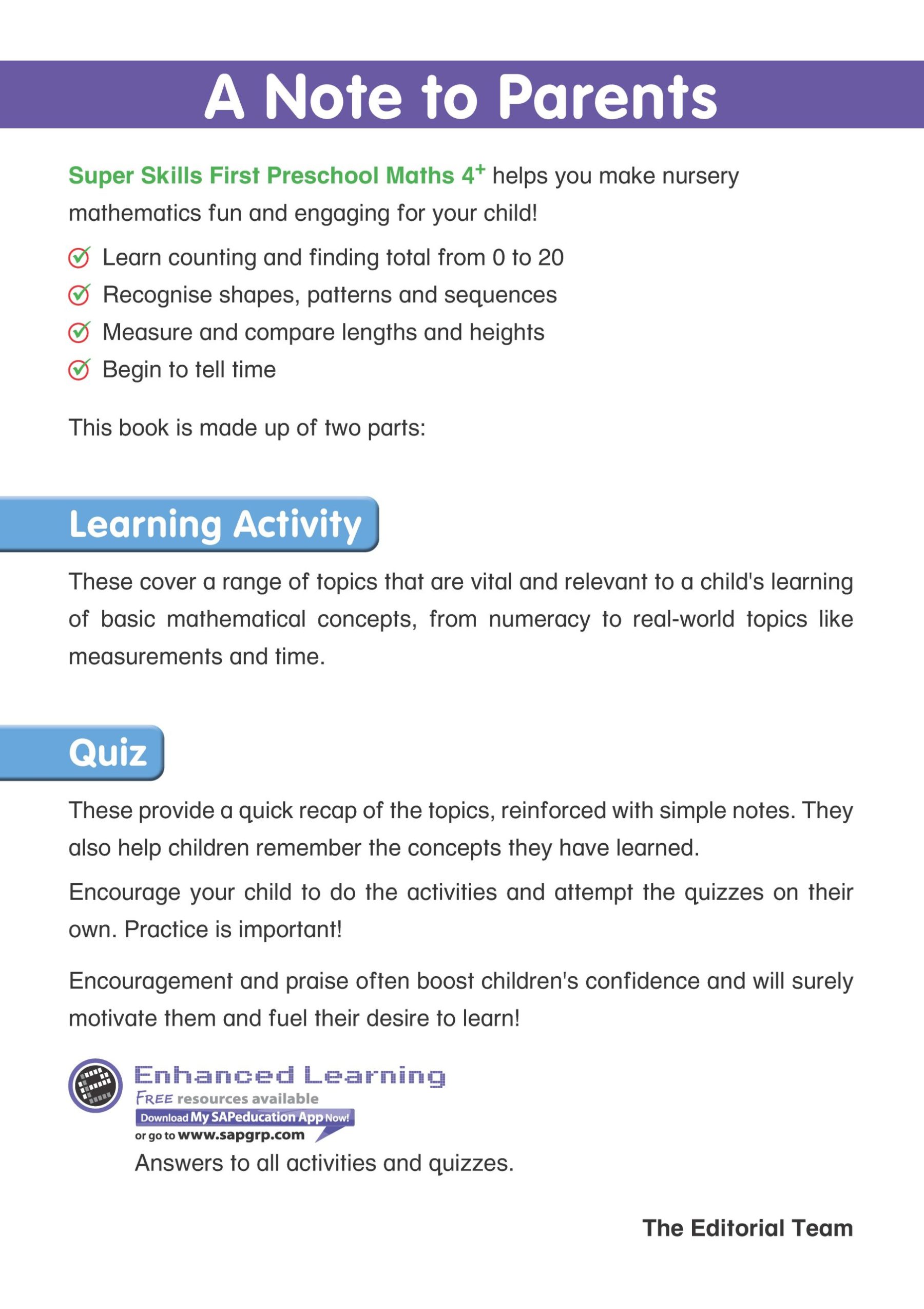 Super Skills First Preschool Maths (Age 4+ Years)