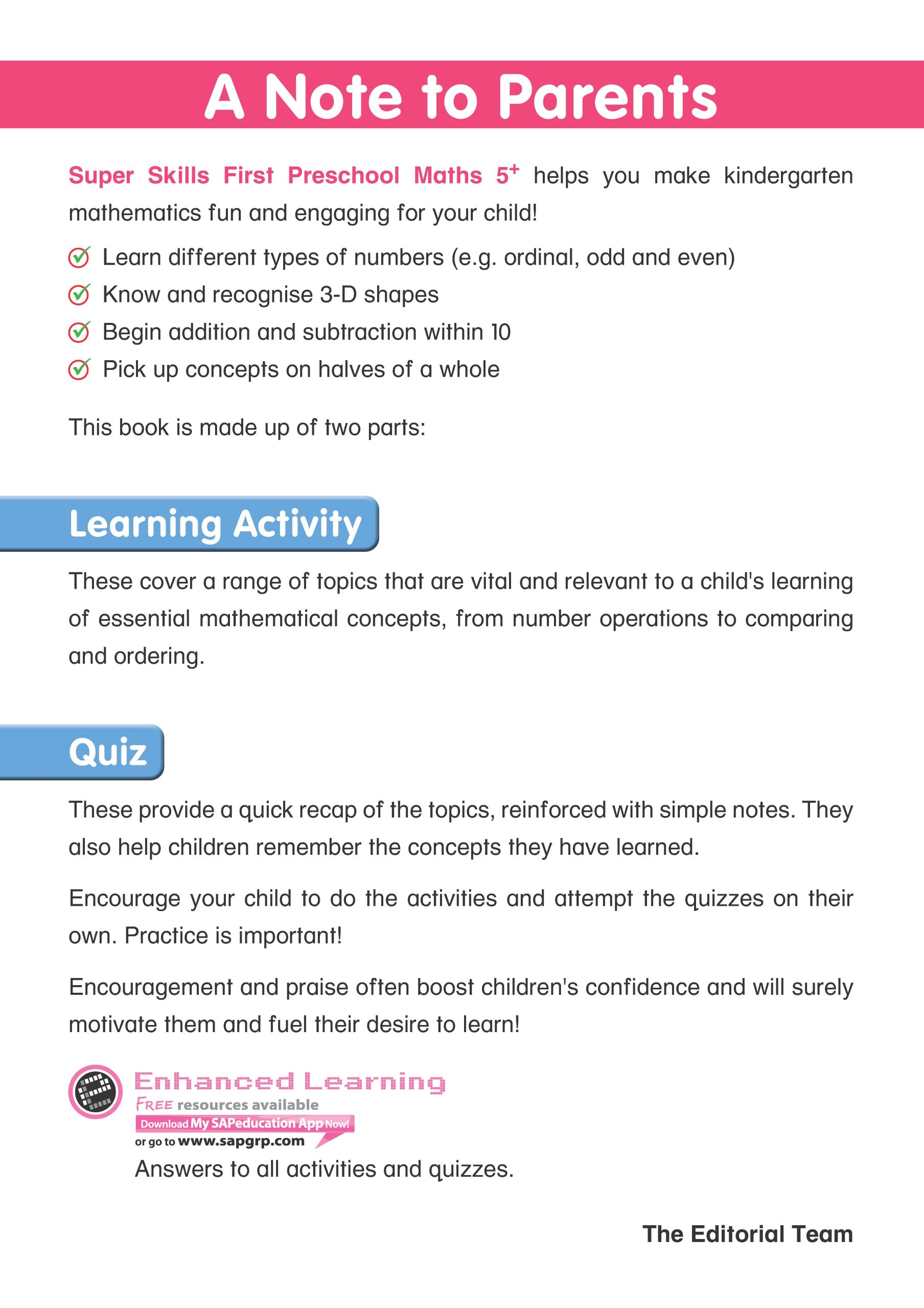 Super Skills First Preschool Maths (Age 5+ Years)