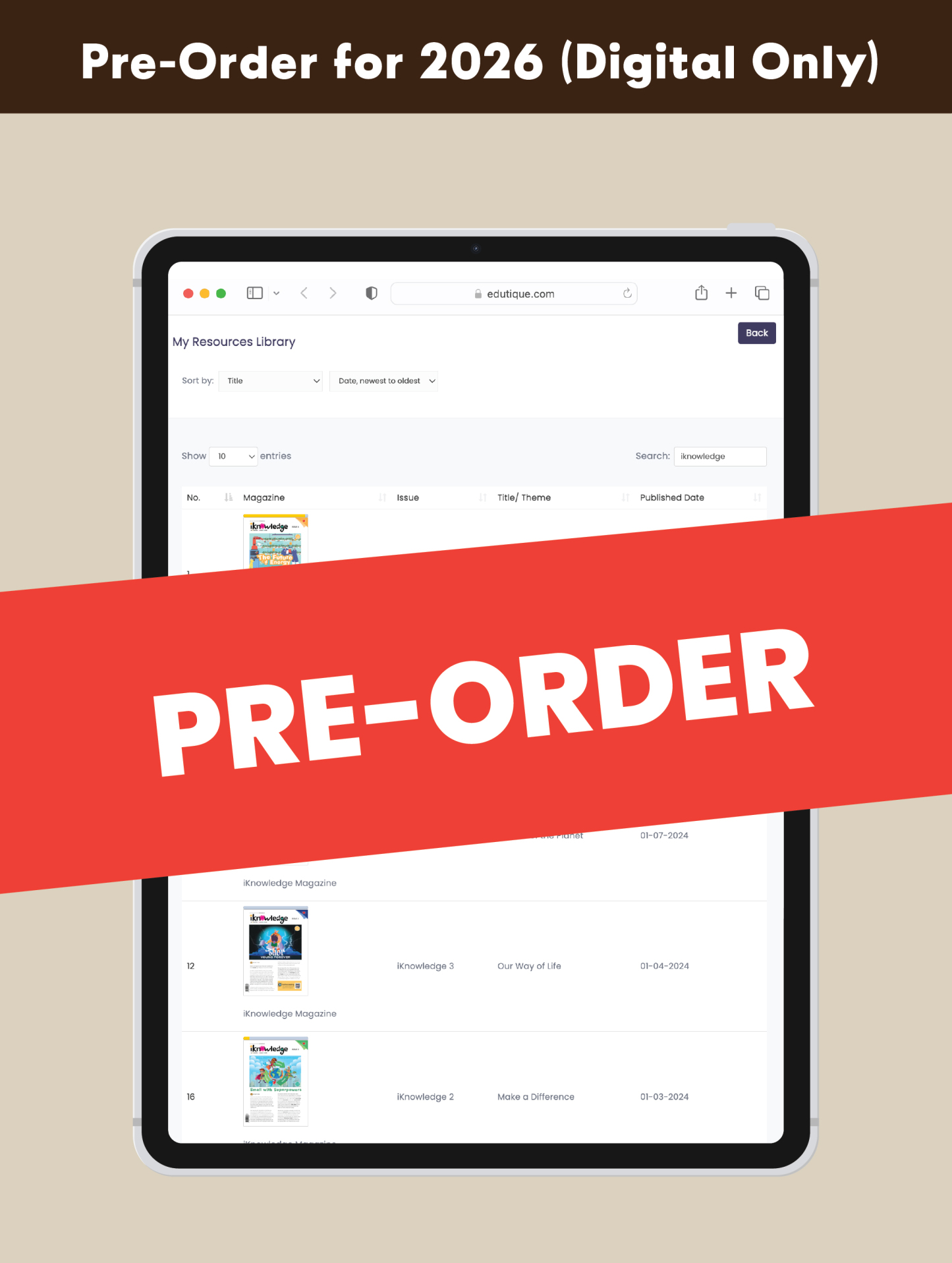 [PRE-ORDER] [DIGITAL ONLY] iKnowledge Newsletter 2026: 6 issues (for 8+ y/o)