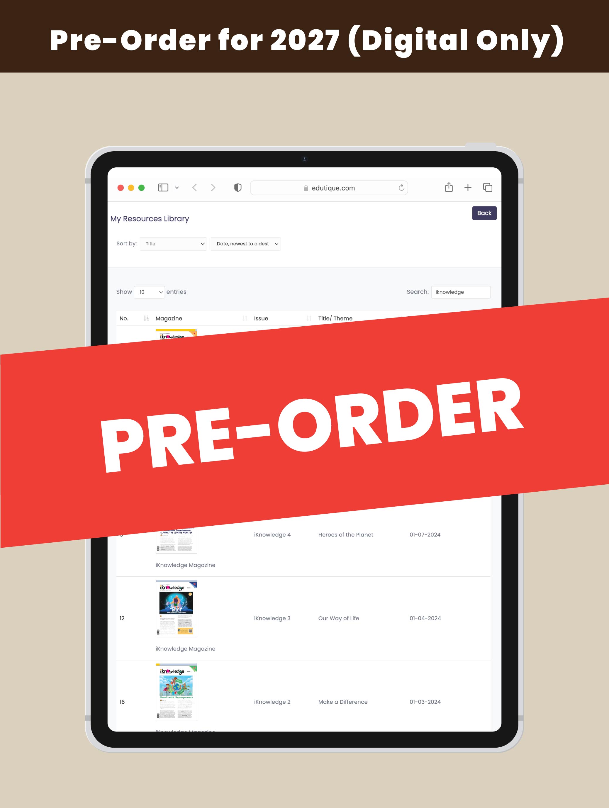 [PRE-ORDER] [DIGITAL ONLY] iKnowledge Newsletter 2027 [Issues 19 to 24] (for 8+ y/o)