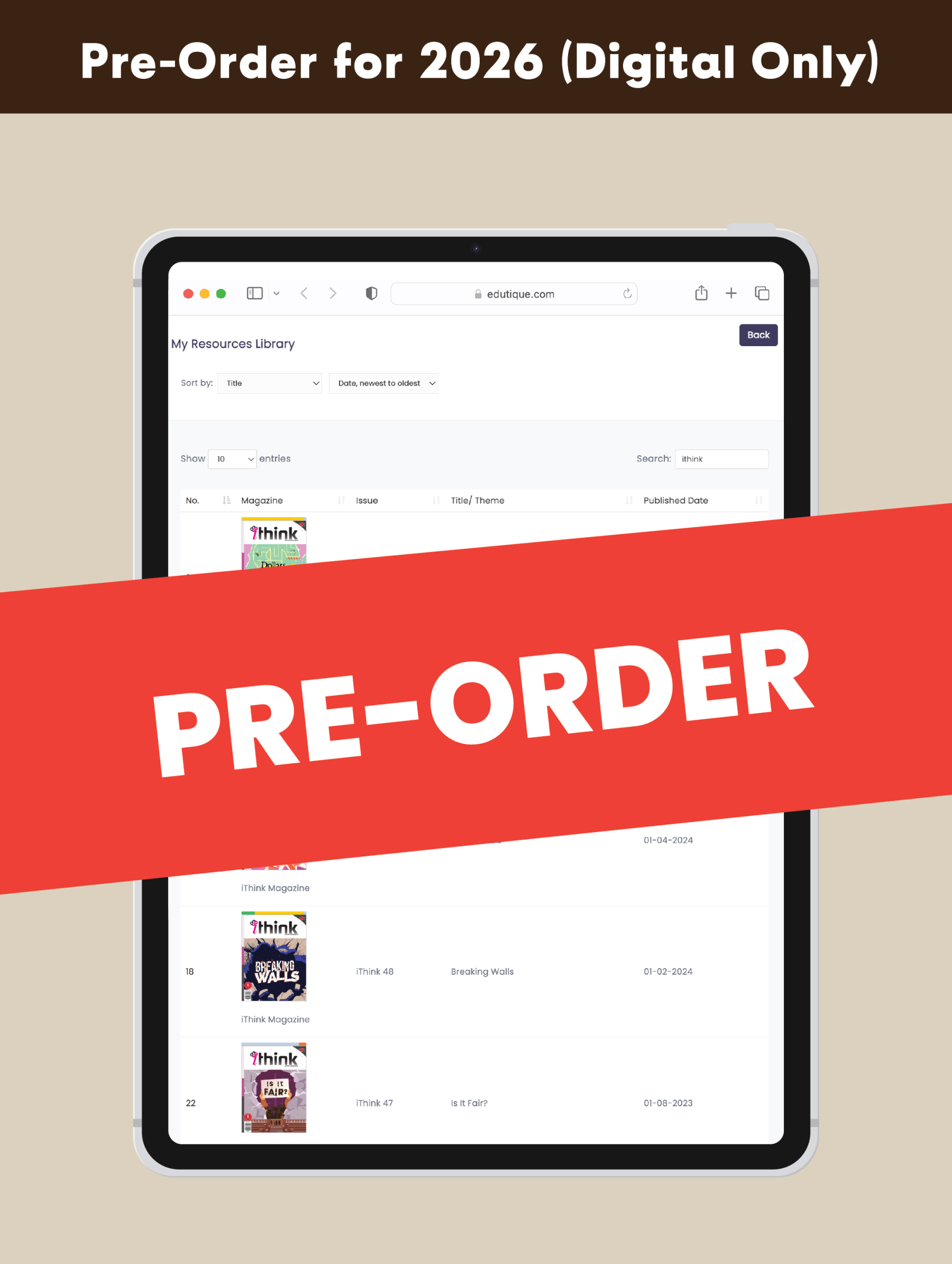 [PRE-ORDER] [DIGITAL ONLY] iThink Magazine 2026 Edition [Issues 58-62] (for 14+ y/o)