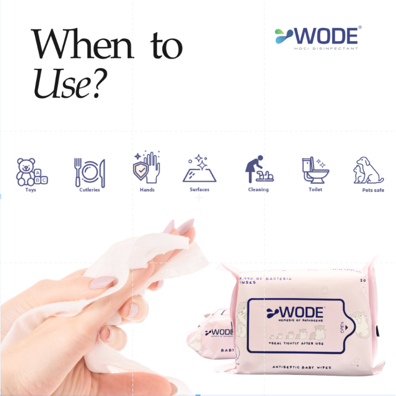 WODE Wet Wipes (1 Pack, 20pcs)