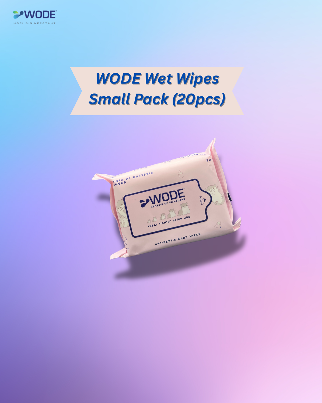 WODE Wet Wipes (1 Pack, 20pcs)