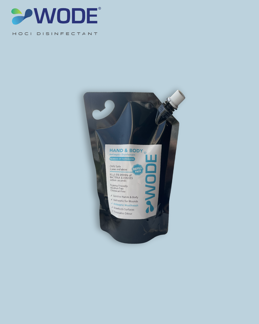 WODE Hand & Body Disinfectant Spray Refill 500ml