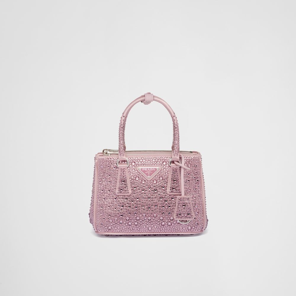 ★PRADA直営店★ガレリア クリスタル サテン ミニバッグ