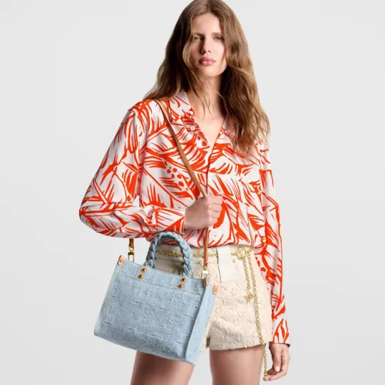 LV  24AW◆Louis Vuitton ルイヴィトン ◆Let Go PM バッグ モノグラム・デニム M24897  28 x 23 x 10.5 CM  240919