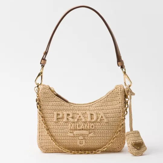 【大人気】PRADA  プラダ◆Re-edition ミニバッグ チェーン ストラップ付  22*18*6CM  240920