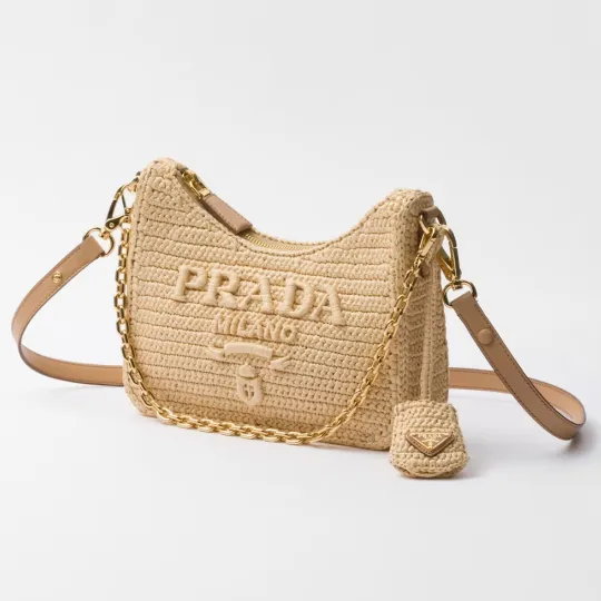 【大人気】PRADA  プラダ◆Re-edition ミニバッグ チェーン ストラップ付  22*18*6CM  240920