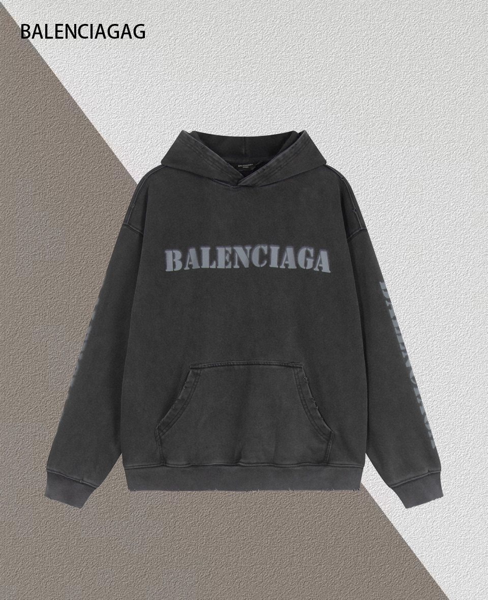 【BALENCIAGA 公式旗艦店】バレンシアガ 丸首の衛衣 スウェット ご好評に付き再入荷！241127
