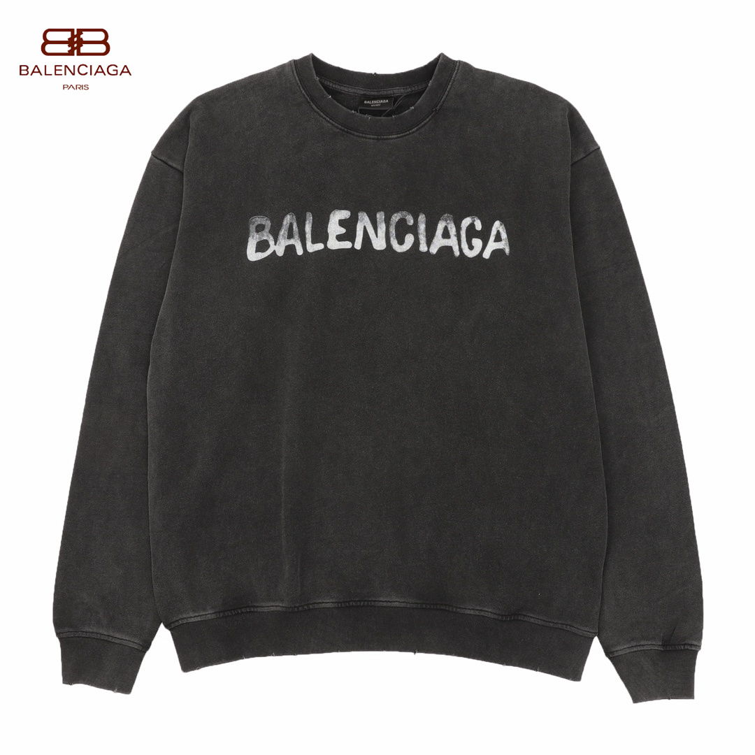【BALENCIAGA 公式旗艦店】バレンシアガ 丸首の衛衣 スウェット ご好評に付き再入荷！241127