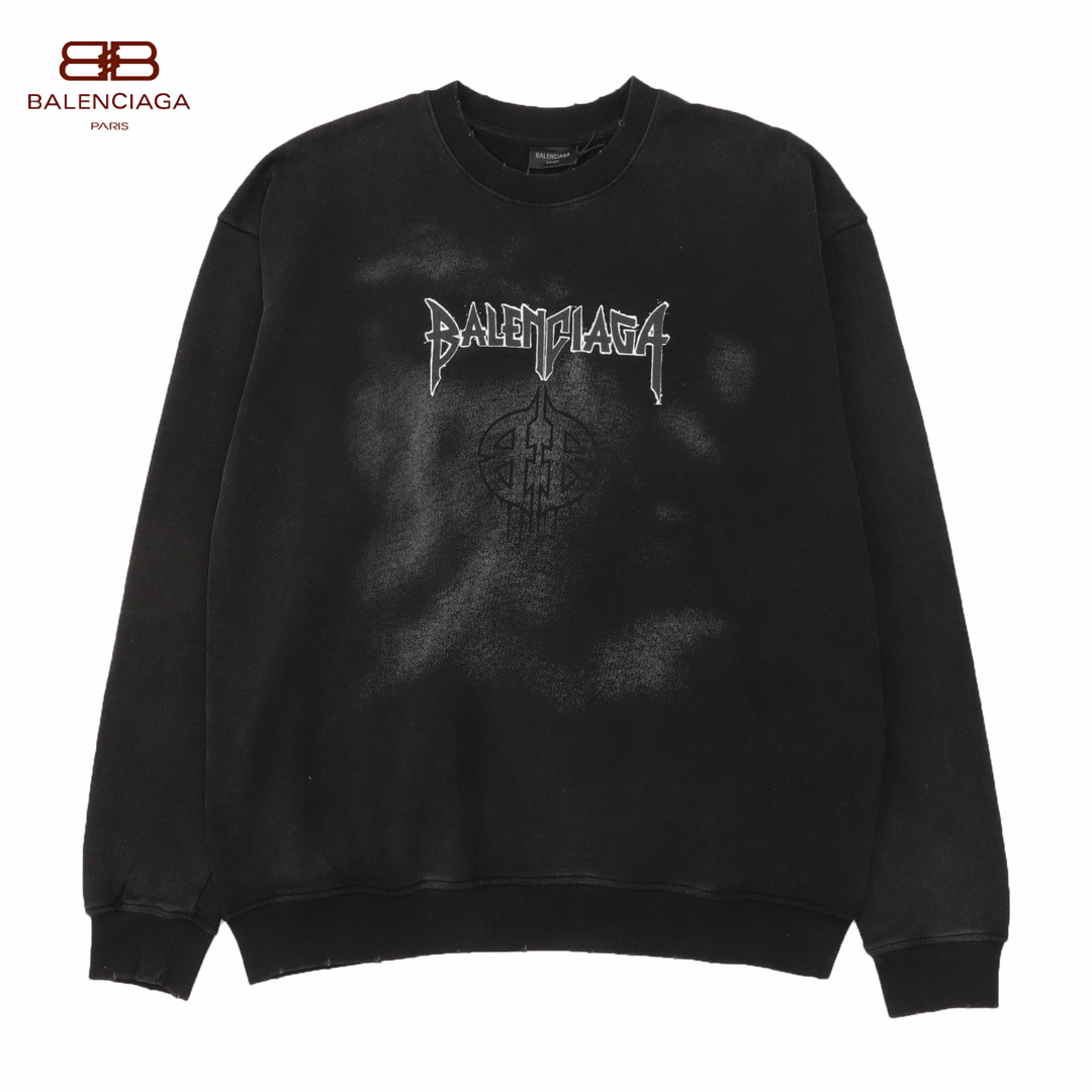 【BALENCIAGA 公式旗艦店】バレンシアガ 丸首の衛衣 スウェット ご好評に付き再入荷！241127