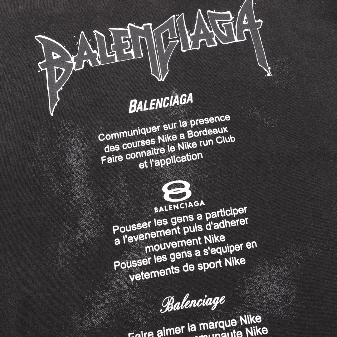 【BALENCIAGA 公式旗艦店】バレンシアガ 丸首の衛衣 スウェット ご好評に付き再入荷！241127