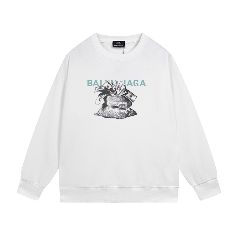 【BALENCIAGA 公式旗艦店】バレンシアガ 丸首の衛衣 スウェット ご好評に付き再入荷！241127