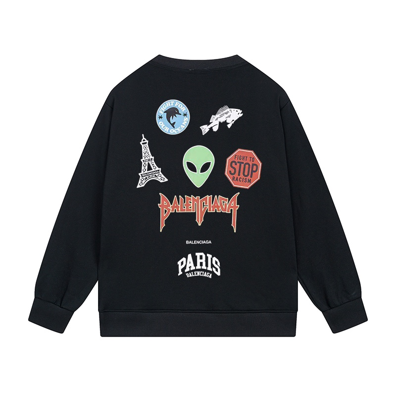 【BALENCIAGA 公式旗艦店】バレンシアガ 丸首の衛衣 スウェット ご好評に付き再入荷！241127